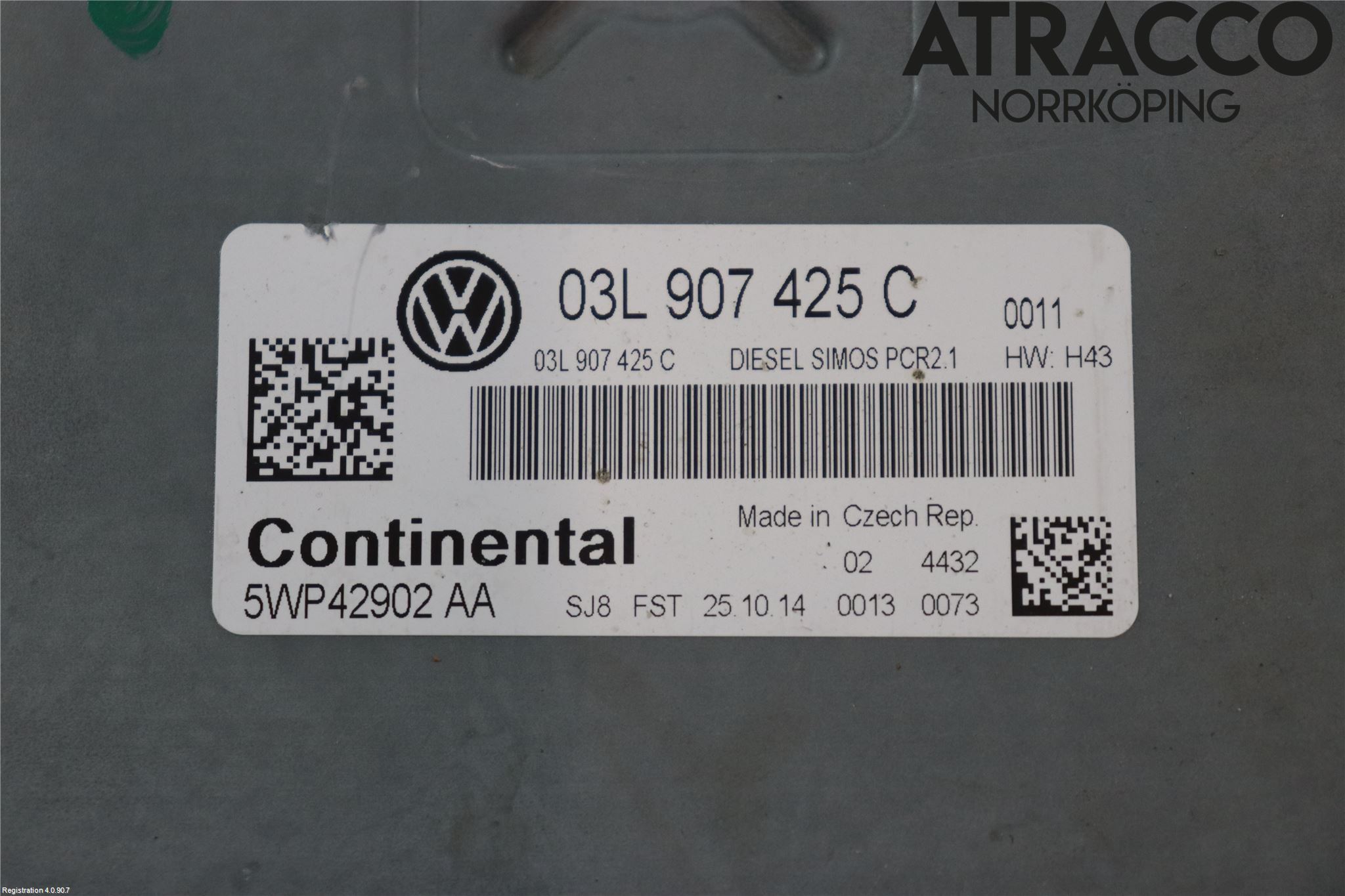 Volkswagen VW CADDY 11-15 Styrenhet Inspump Diesel