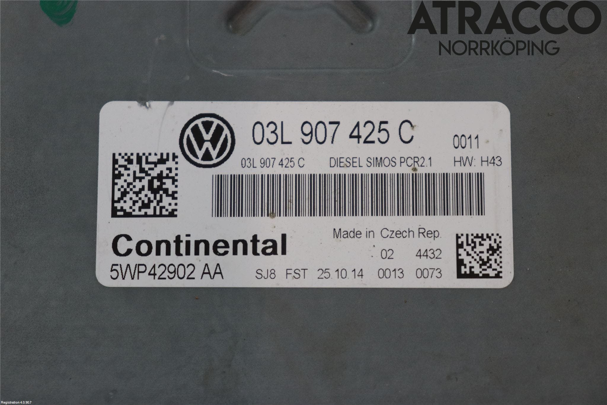 Volkswagen VW CADDY 11-15 Styrenhet Inspump Diesel