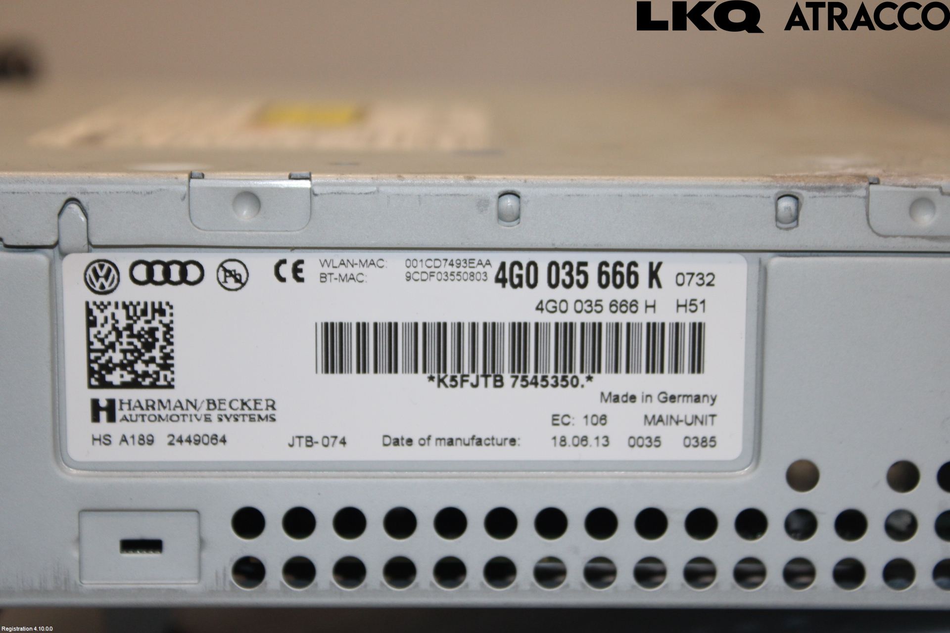 Audi A7/S7 4G 11-17 Cd Radio - Multimediapanel