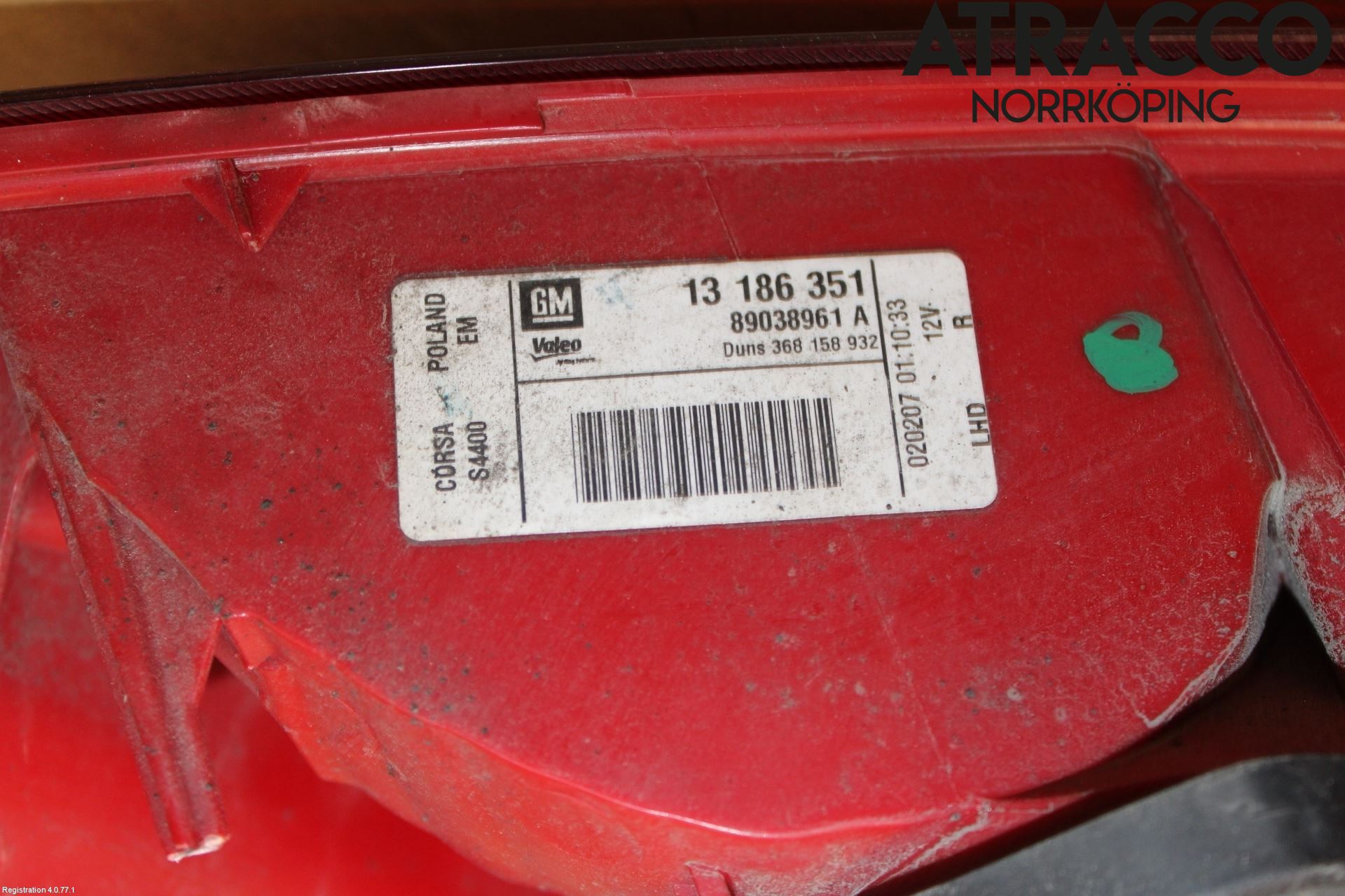 Opel CORSA D 07-14 Bakljus Höger