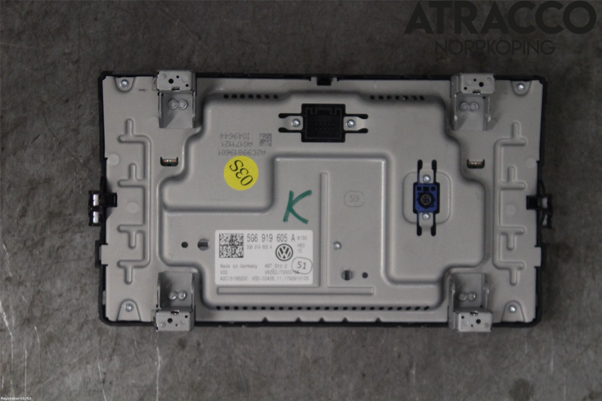 Volkswagen VW GOLF / E-GOLF VII 13-20 Multifunktionsdisplay