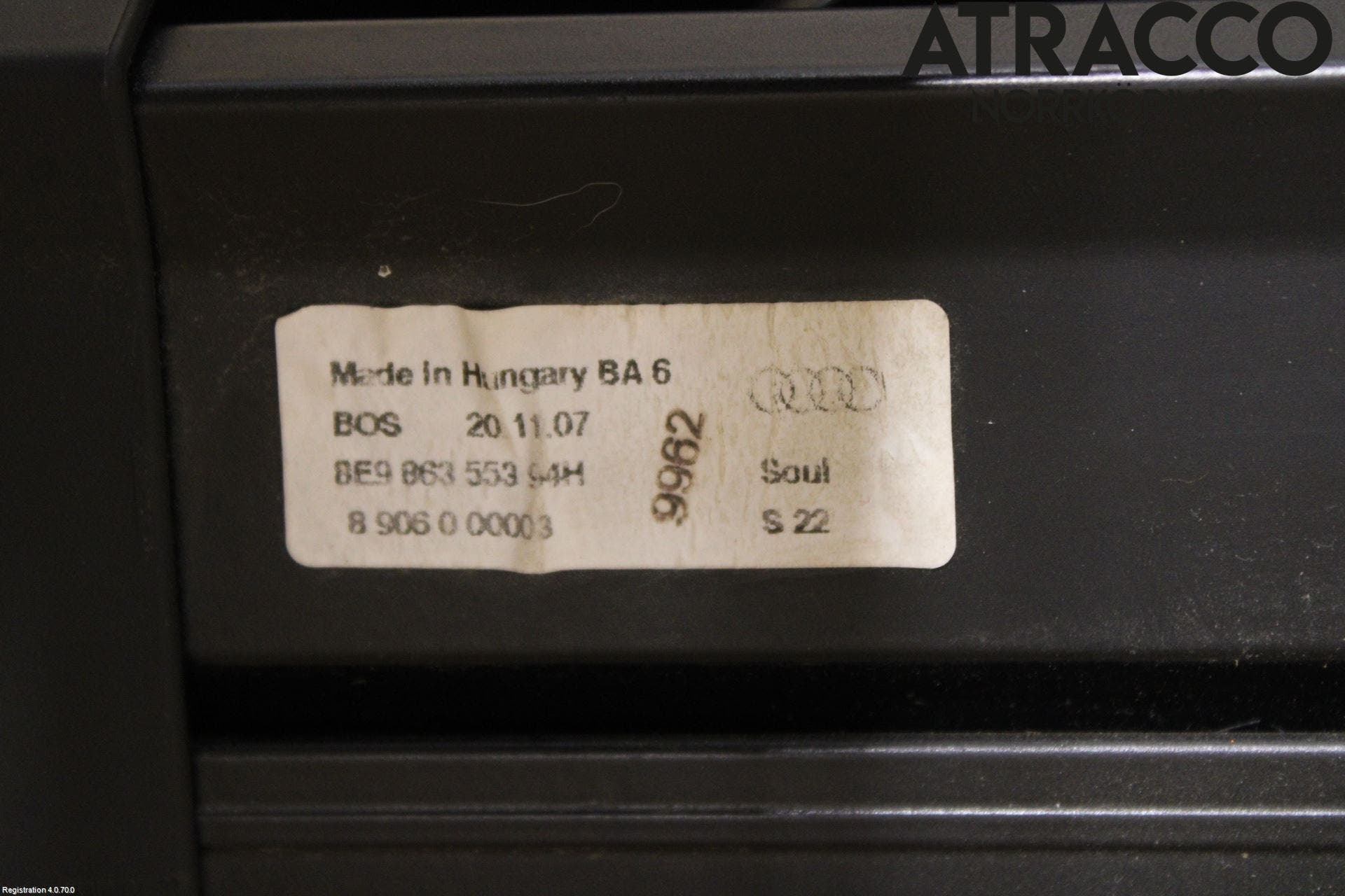 Audi A4/S4 05-07 Insynskydd