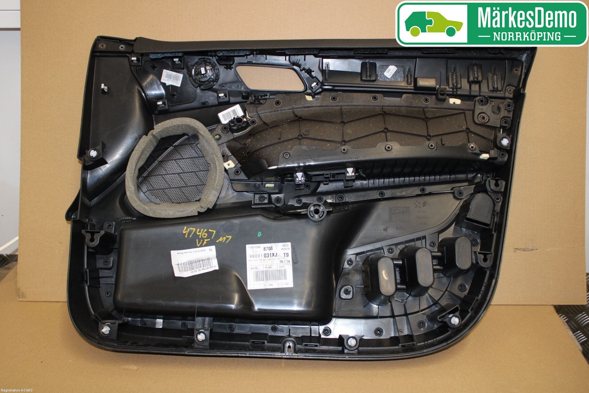 Peugeot 308 14-21 Dörrklädsel Vä