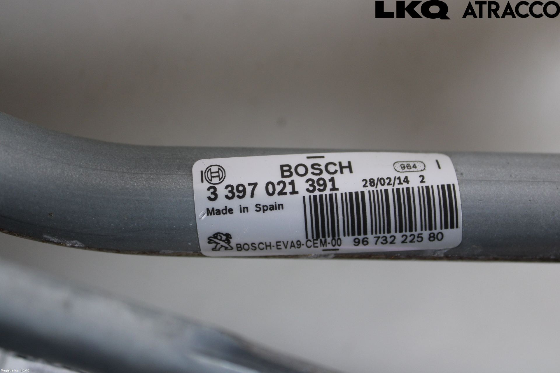 Peugeot 2008 13-20 Torkarmekanism Vindruta