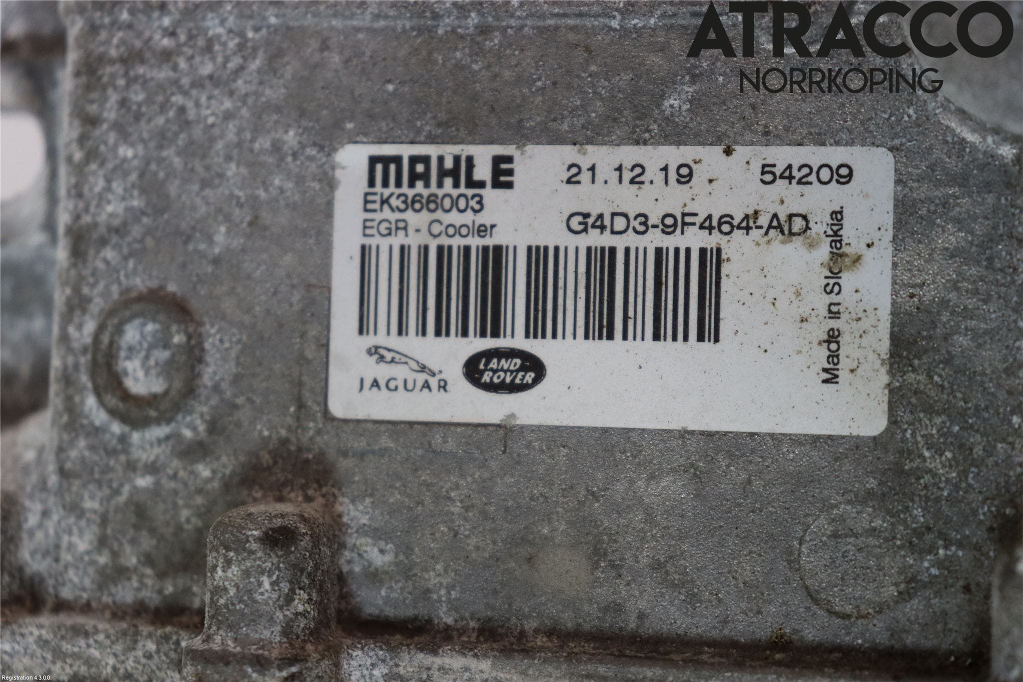 Jaguar F-PACE Avgaskylare