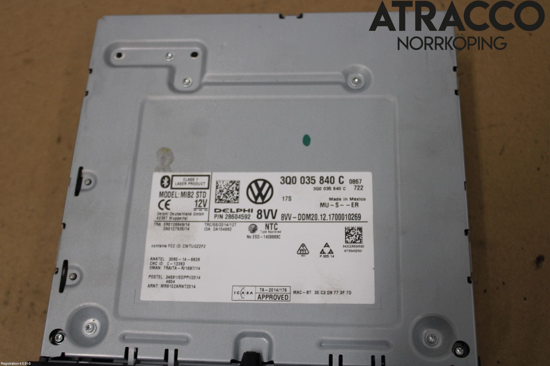 Volkswagen VW TIGUAN ALLSPACE 18- Cd Radio - Multimediapanel