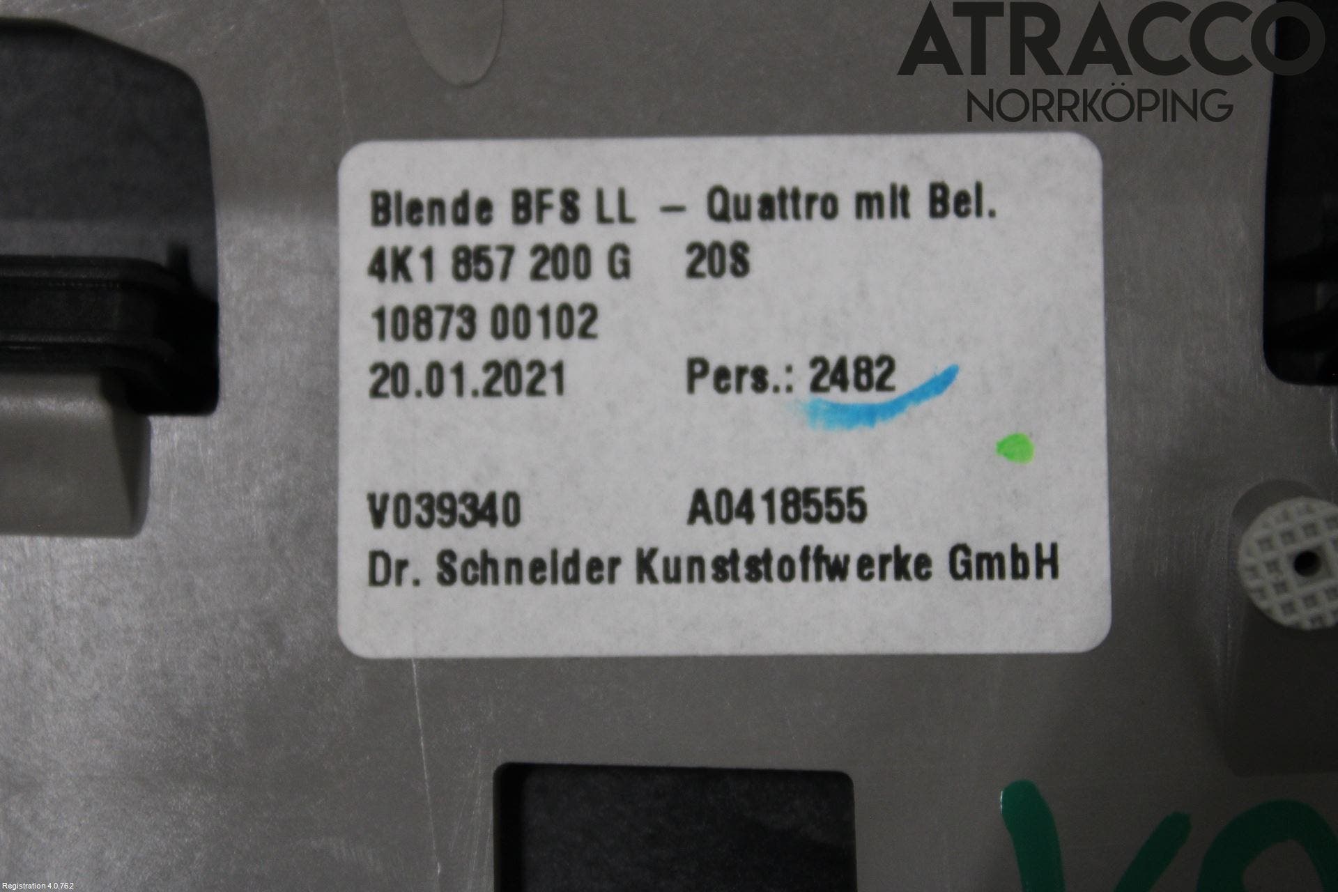 Audi A6 F2/C8 19- Instrumentbräda Inlägg-Dekorlist