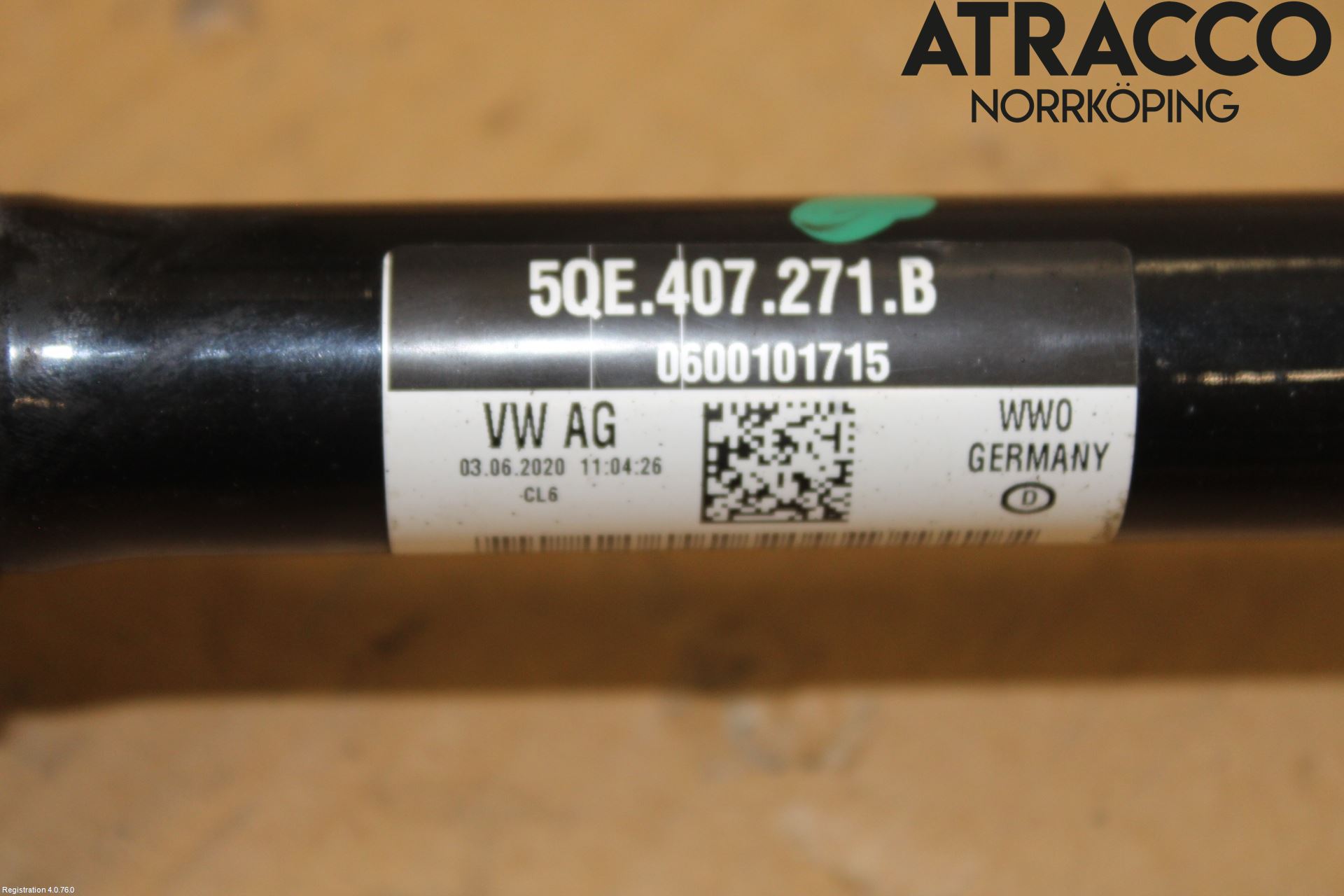 Volkswagen VW GOLF / E-GOLF VII 13-20 Drivaxel Fram Vänster