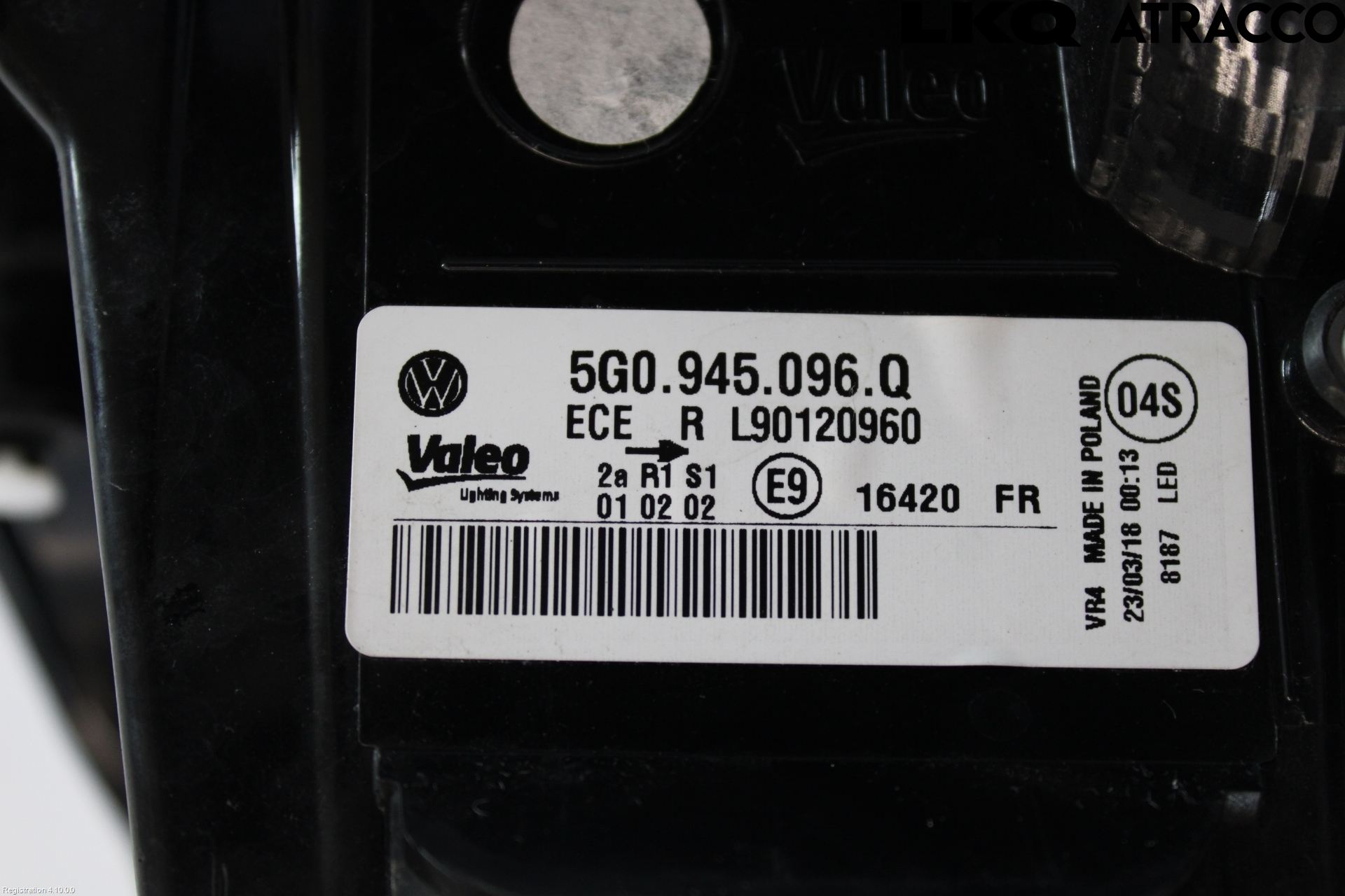 Volkswagen VW GOLF / E-GOLF VII 13-20 Bakljus Höger