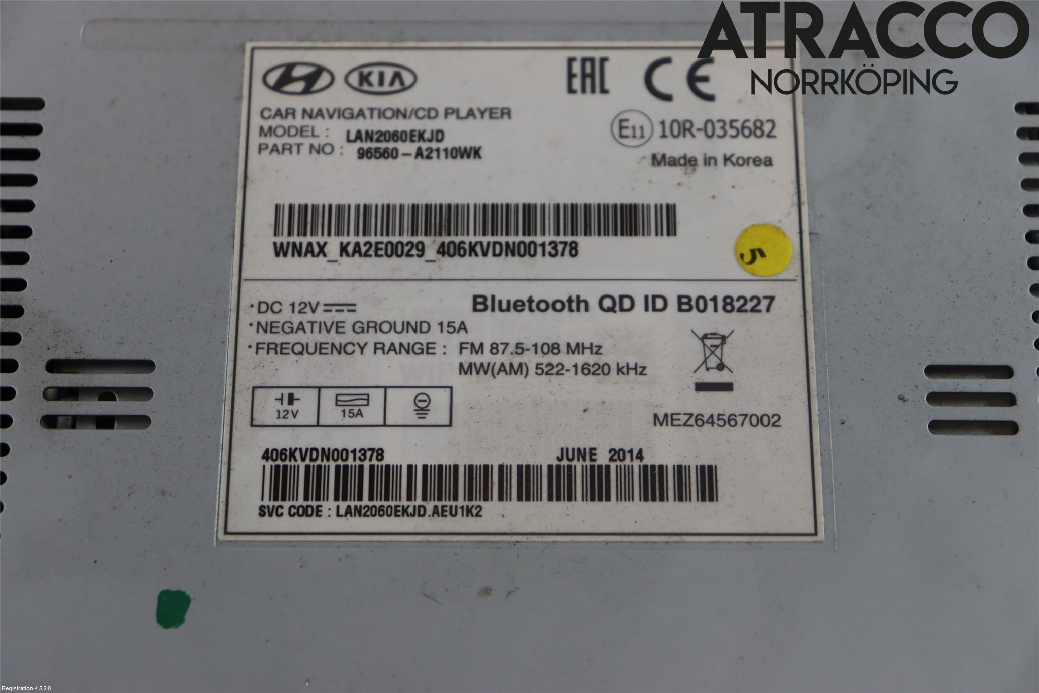 Kia CEED 12-18 Cd Radio - Multimediapanel