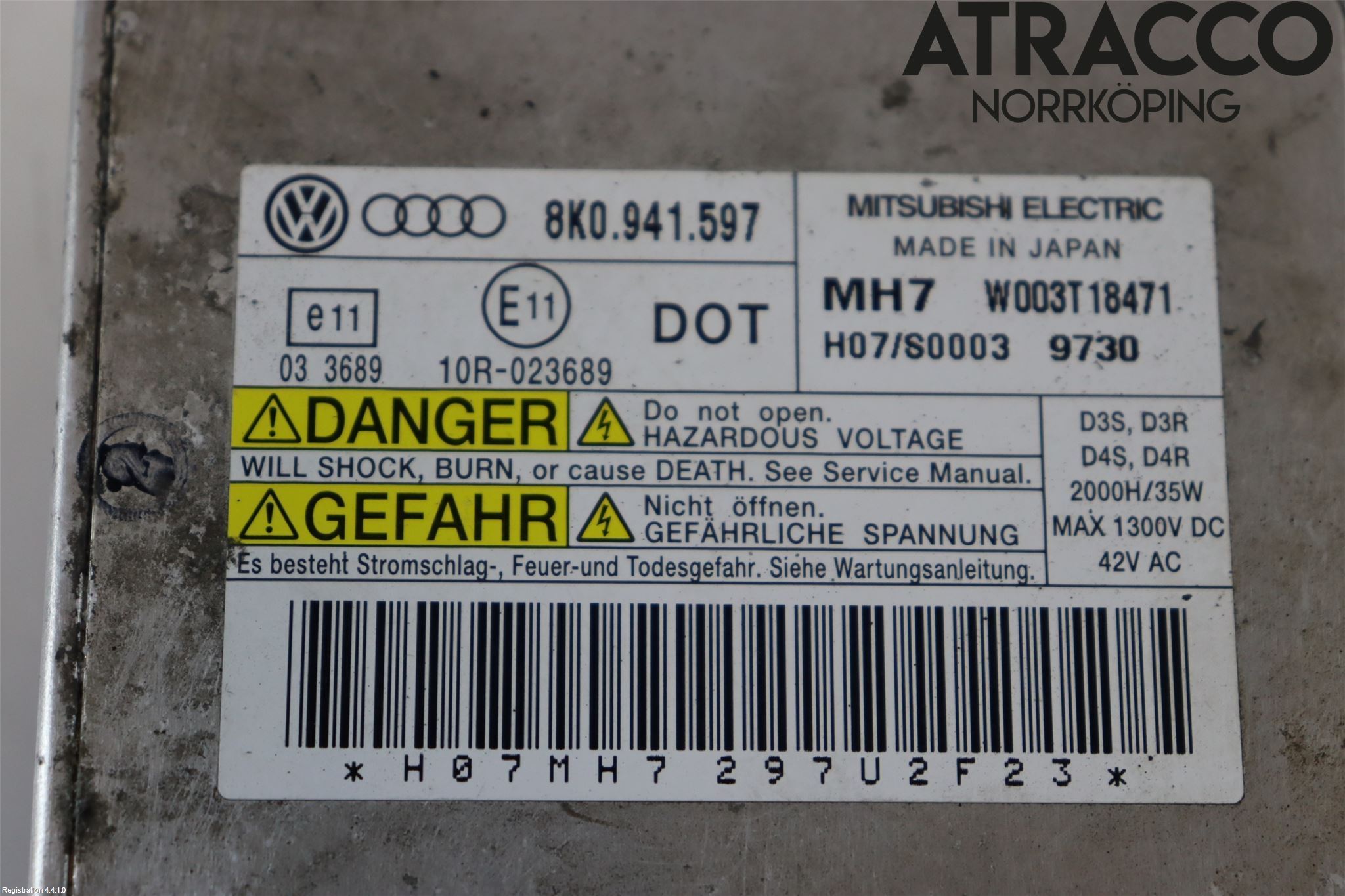Audi A4/S4 08-11 Styrenhet Strålkastare