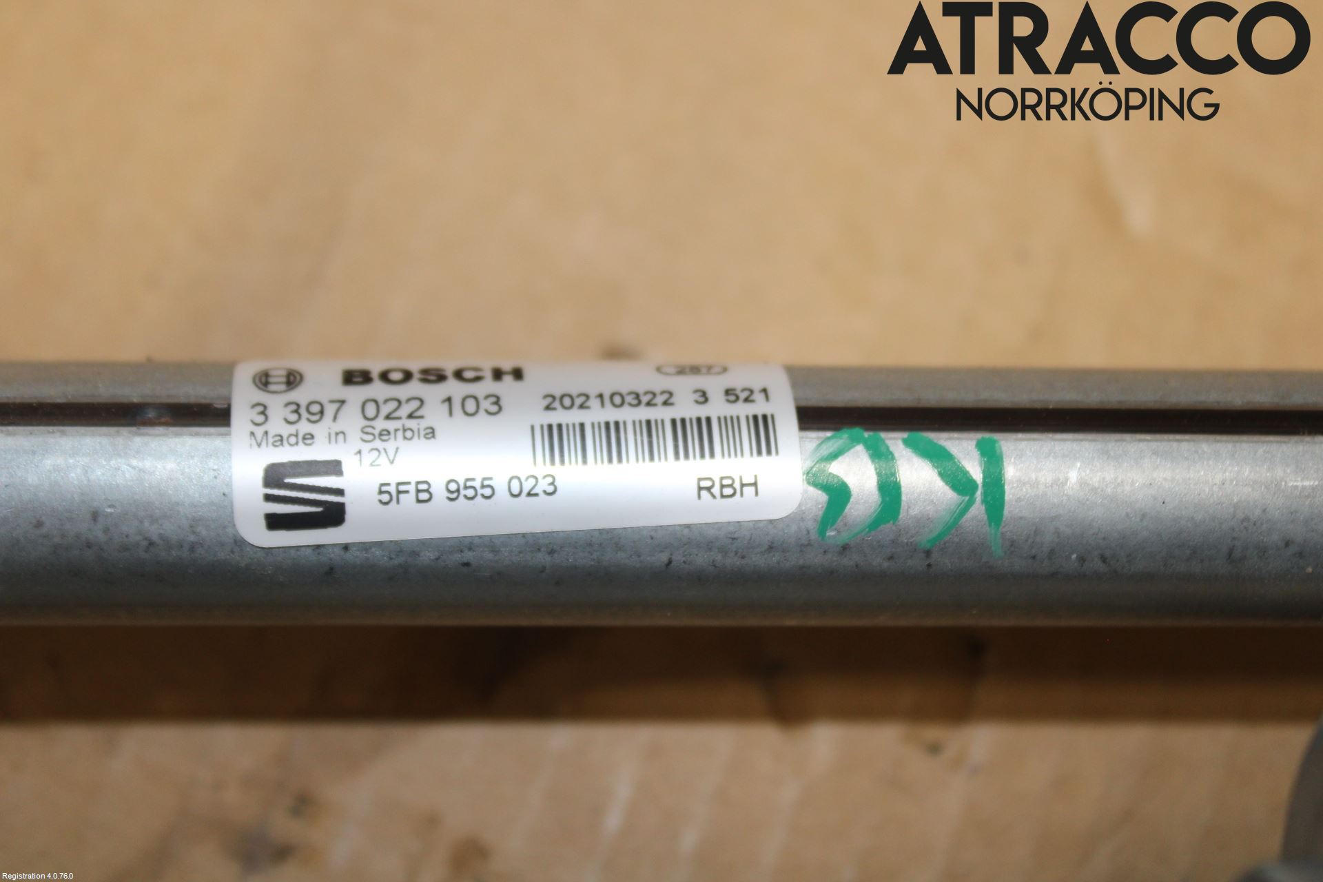 Seat LEON 20- Torkarmekanism Vindruta