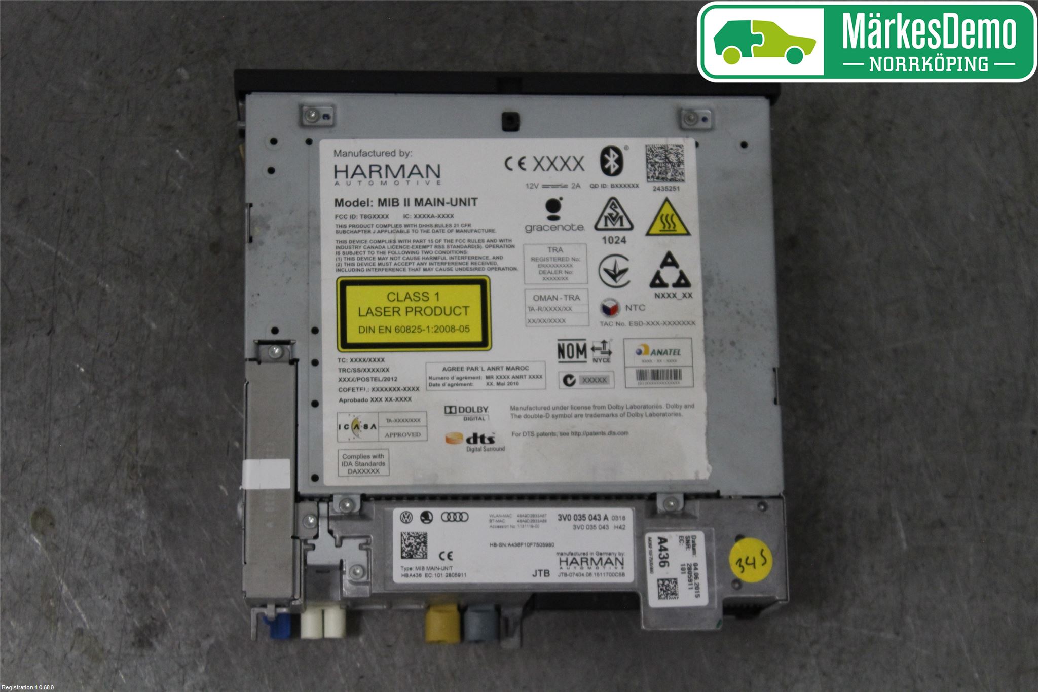 Skoda SUPERB 16-24 Cd Radio - Multimediapanel