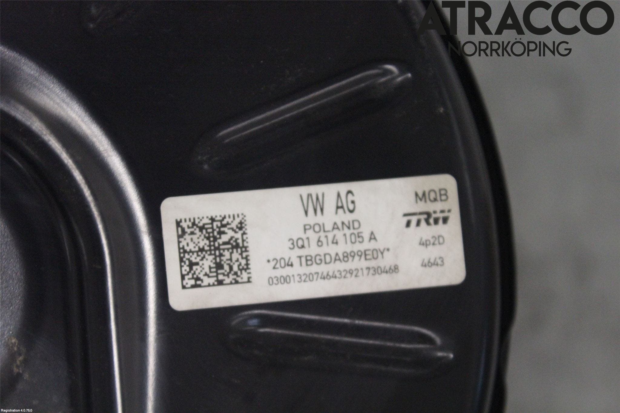 Volkswagen VW ARTEON 17- Bromsservo