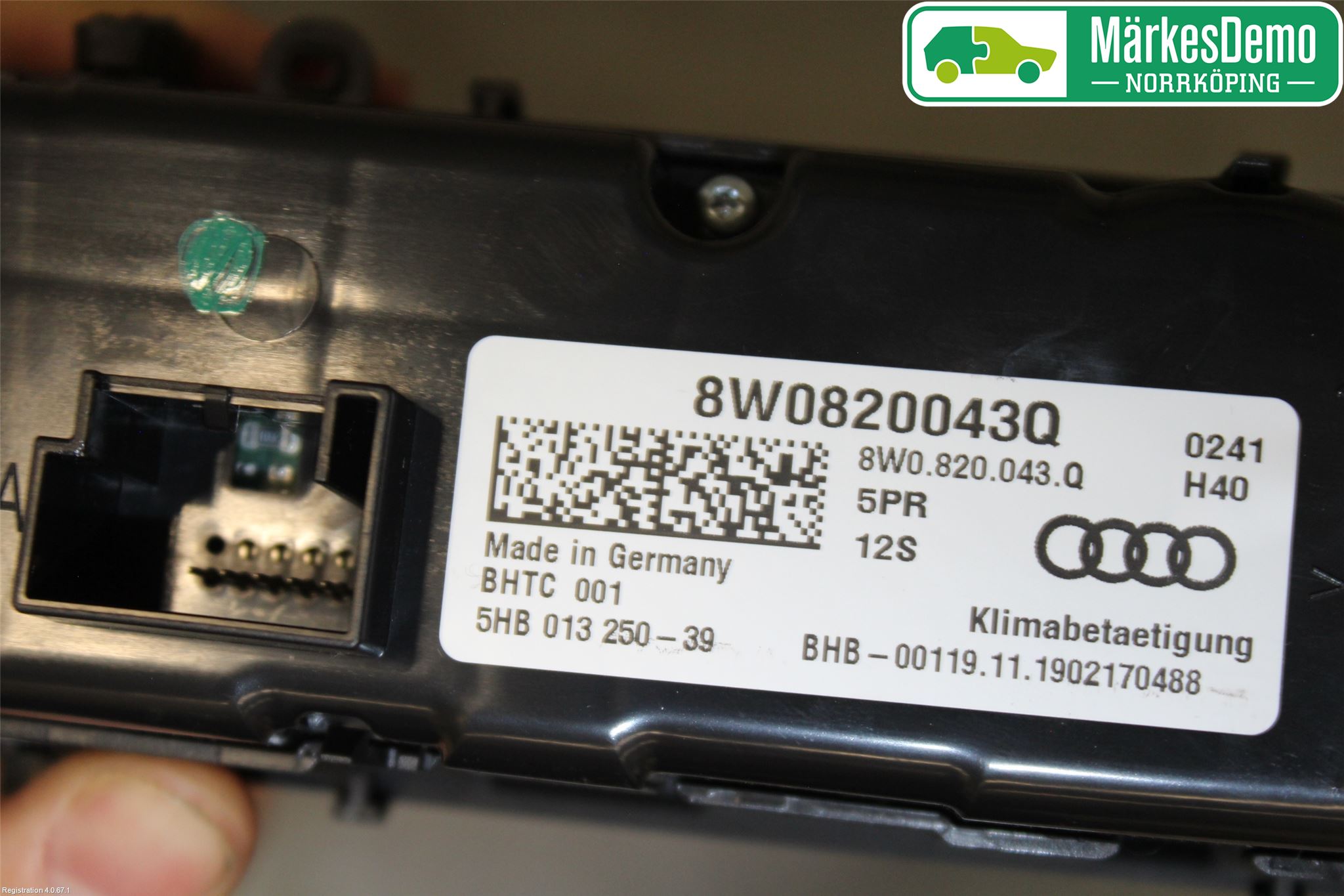 Audi A4/S4 B9 20- Värmereglage