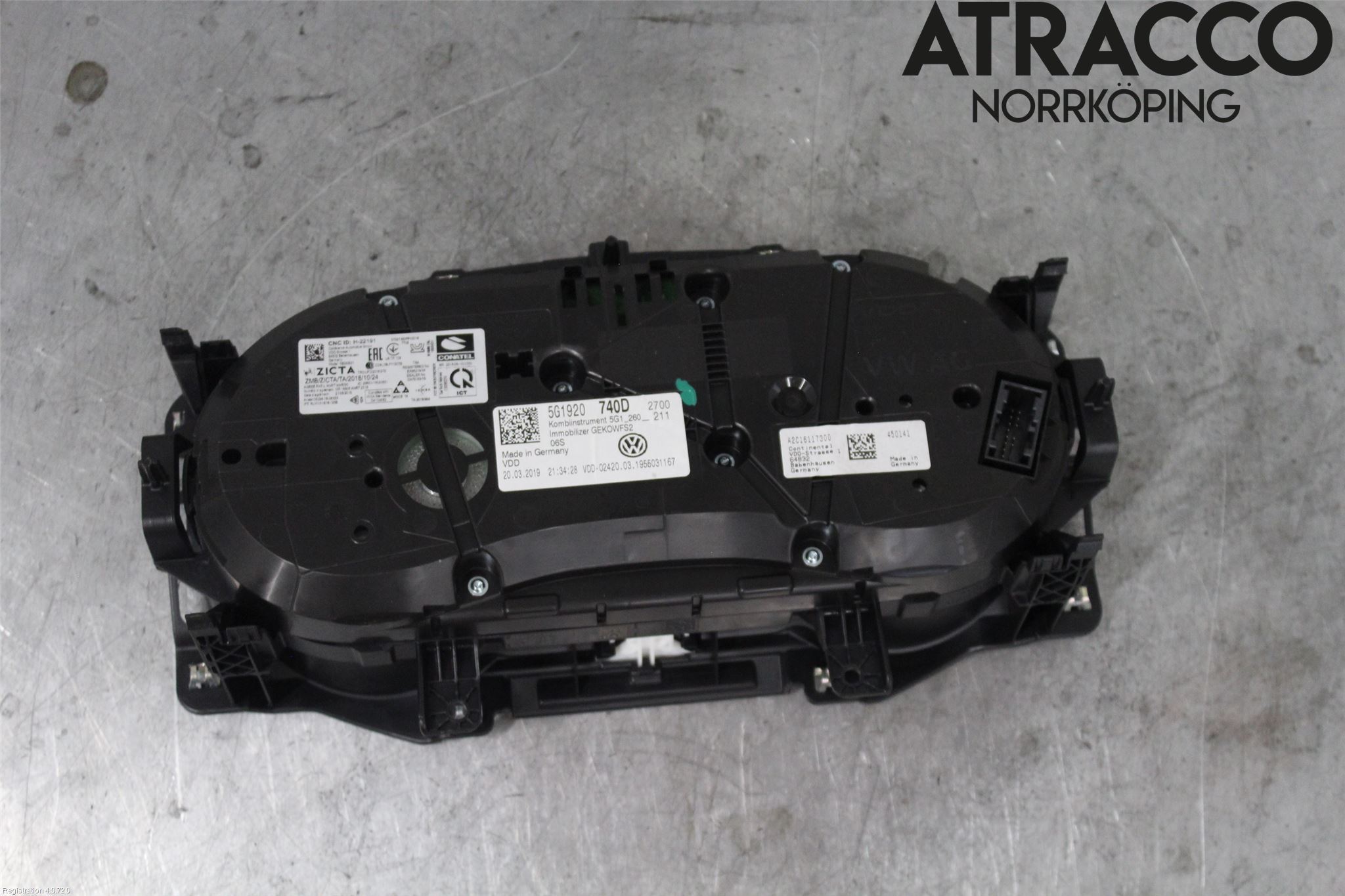 Volkswagen VW GOLF / E-GOLF VII 13-20 Instrument Komb