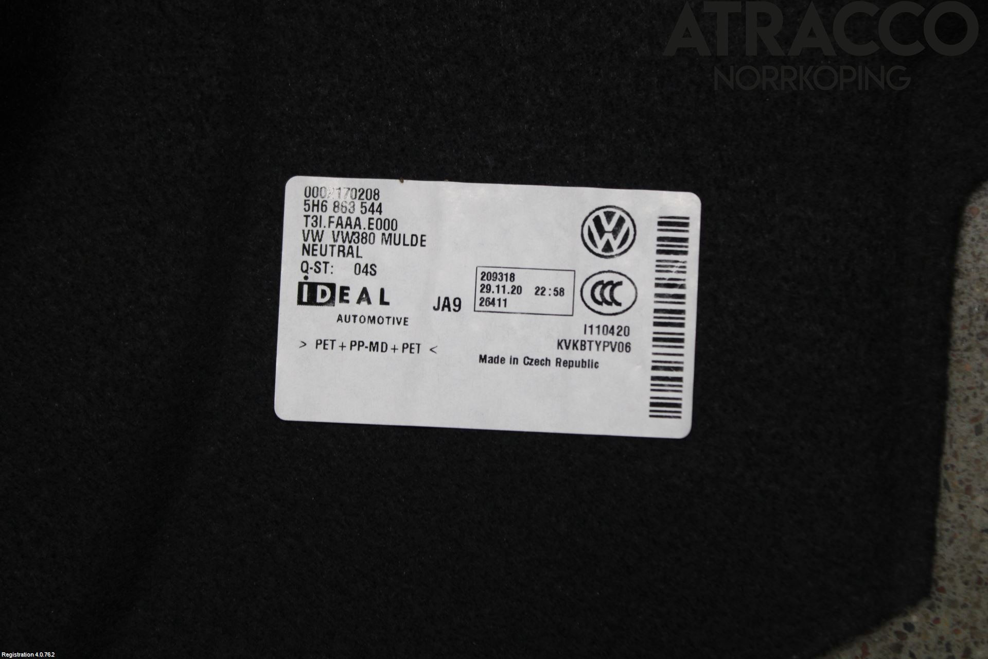 Volkswagen VW GOLF / E-GOLF VIII 20- Reservhjulsskydd