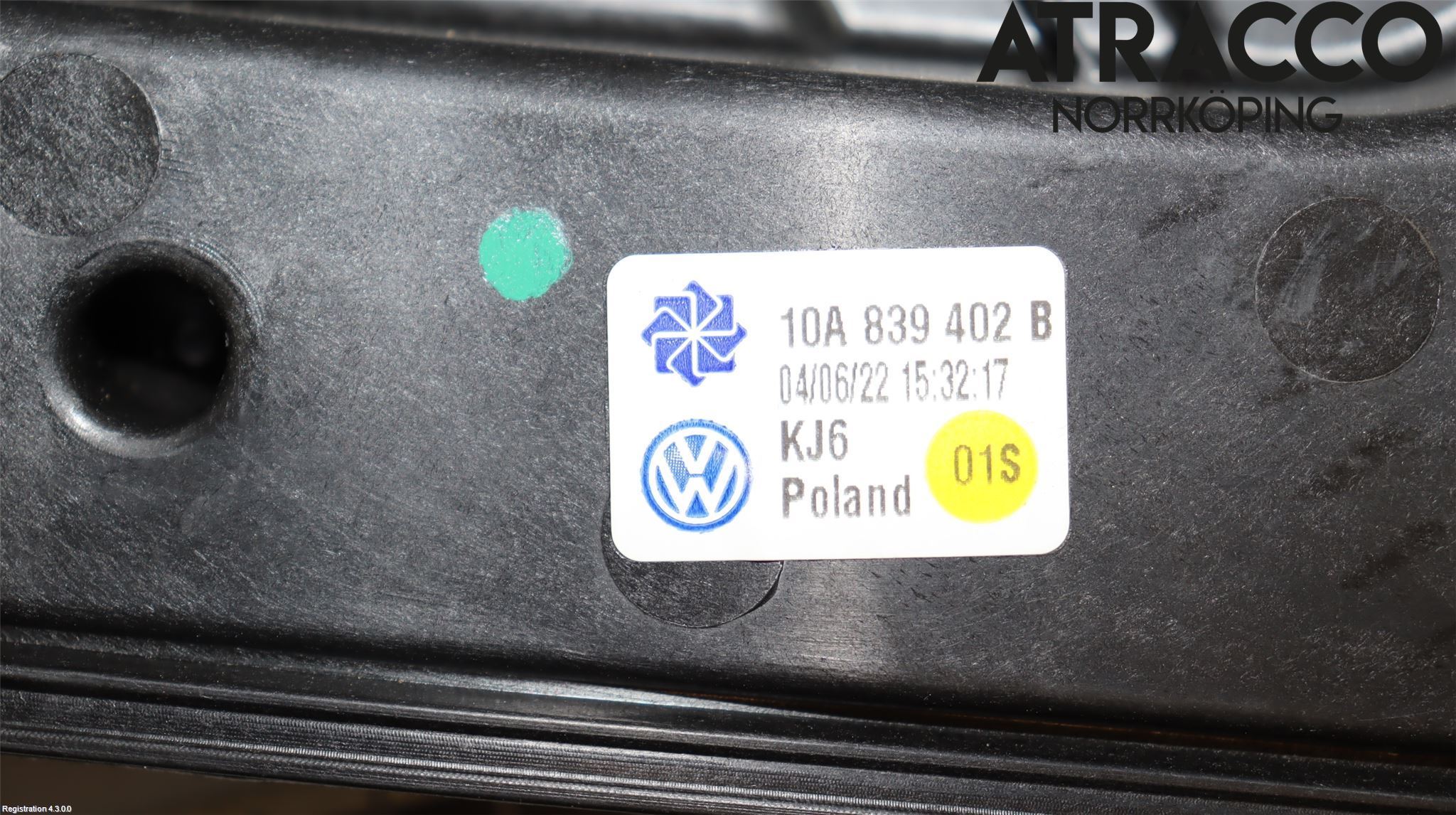 Volkswagen VW ID.3 21- Fönsterhiss El Kompl