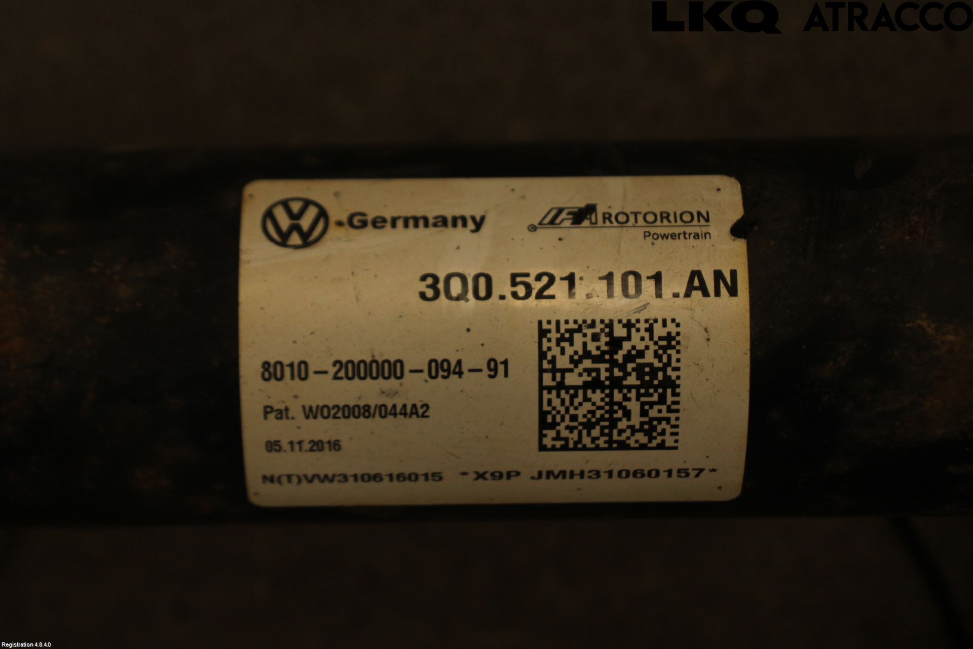 Volkswagen VW PASSAT 15-19 Mellanaxel Komp