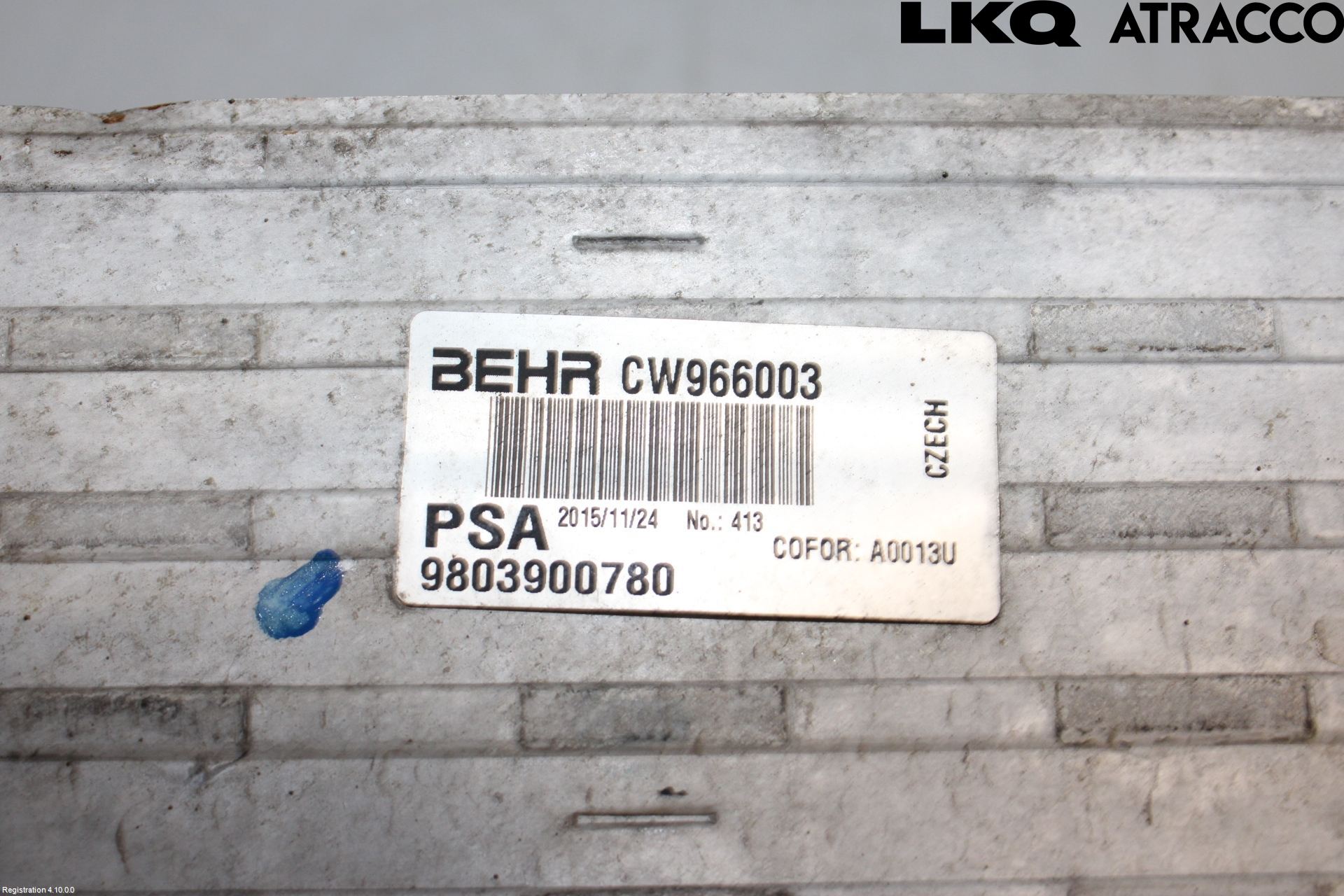 Peugeot 208 12-15 Laddluft-Intercooler Kyl