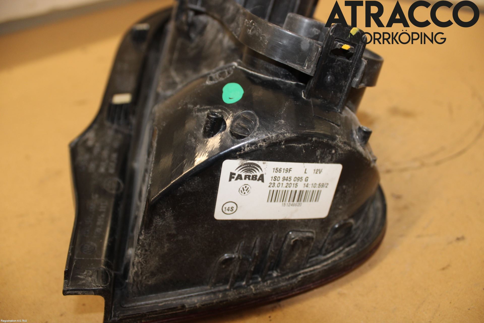 Volkswagen VW UP! / E-UP! Bakljus Vänster