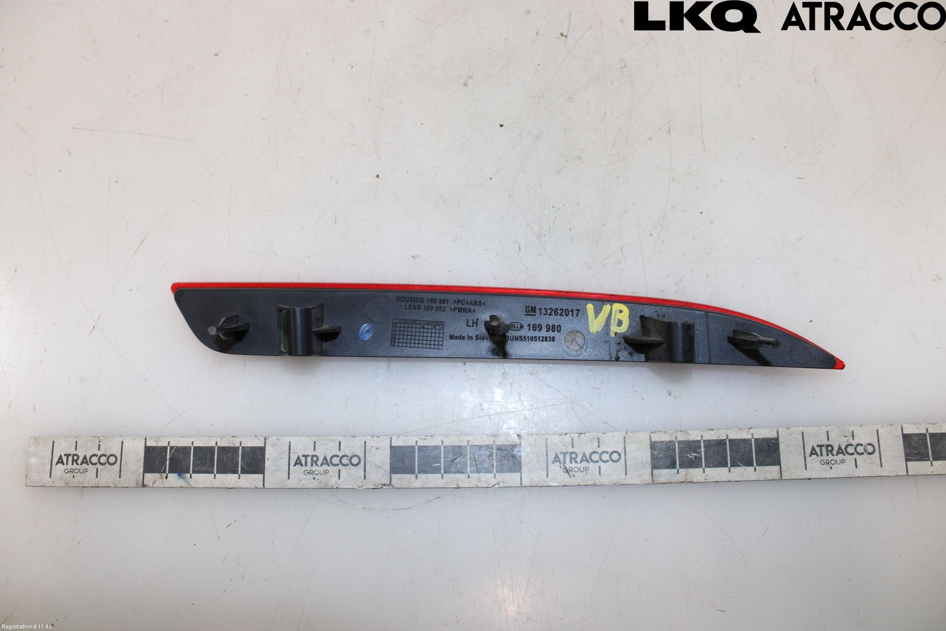 Opel ASTRA J 10-15 Dimljus/Reflex Bak