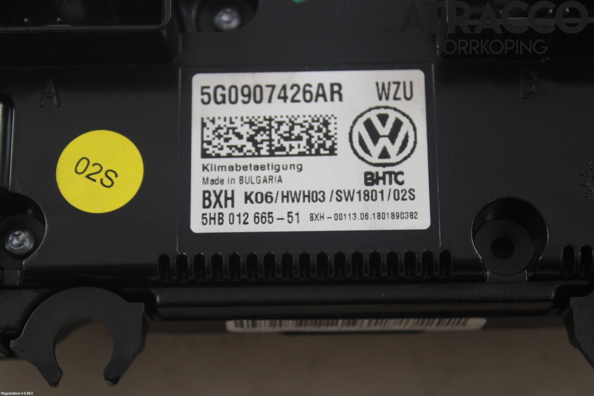 Volkswagen VW GOLF / E-GOLF VII 13-20 Värmereglage