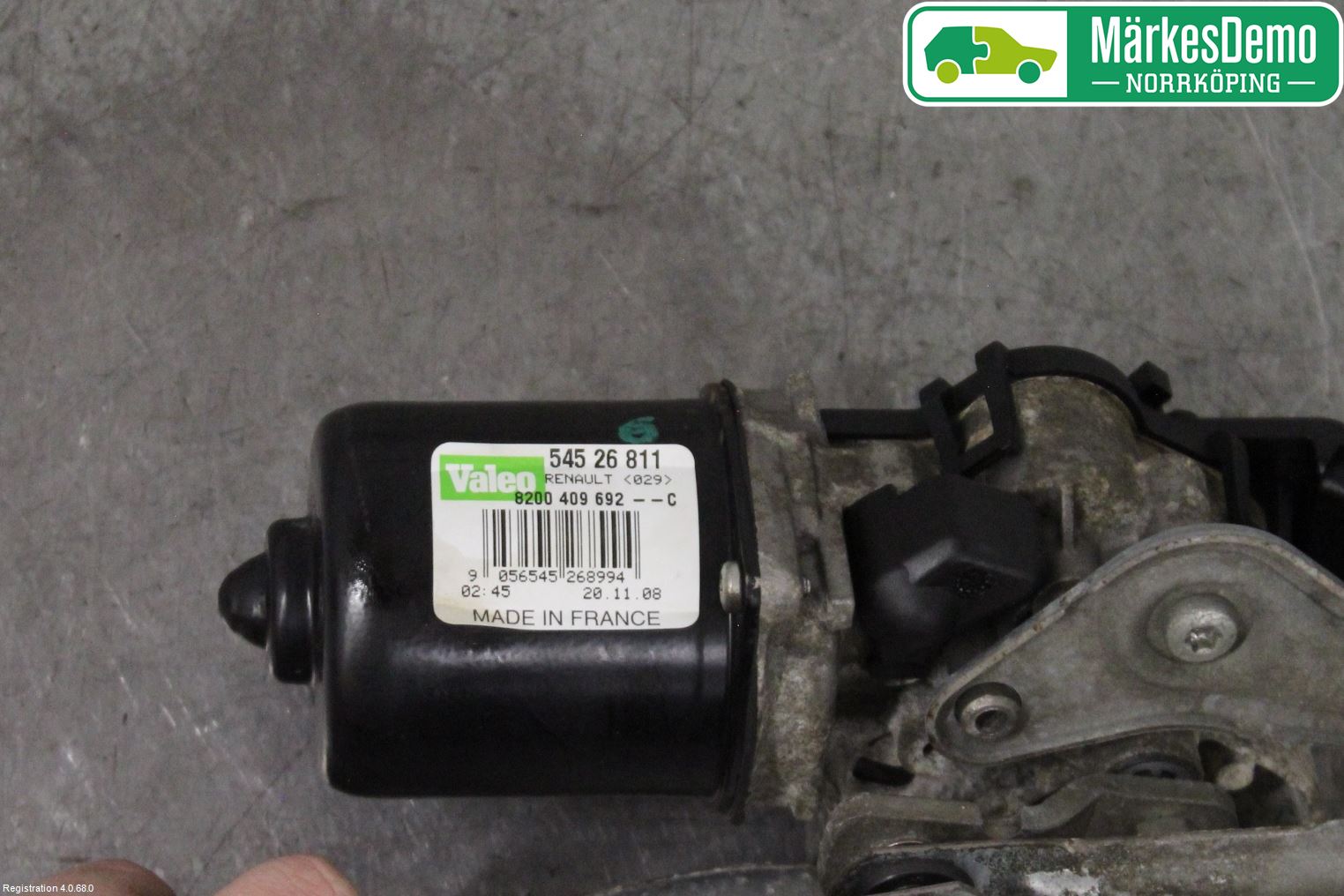 Renault KANGOO II 08-14 Torkarmekanism Vindruta