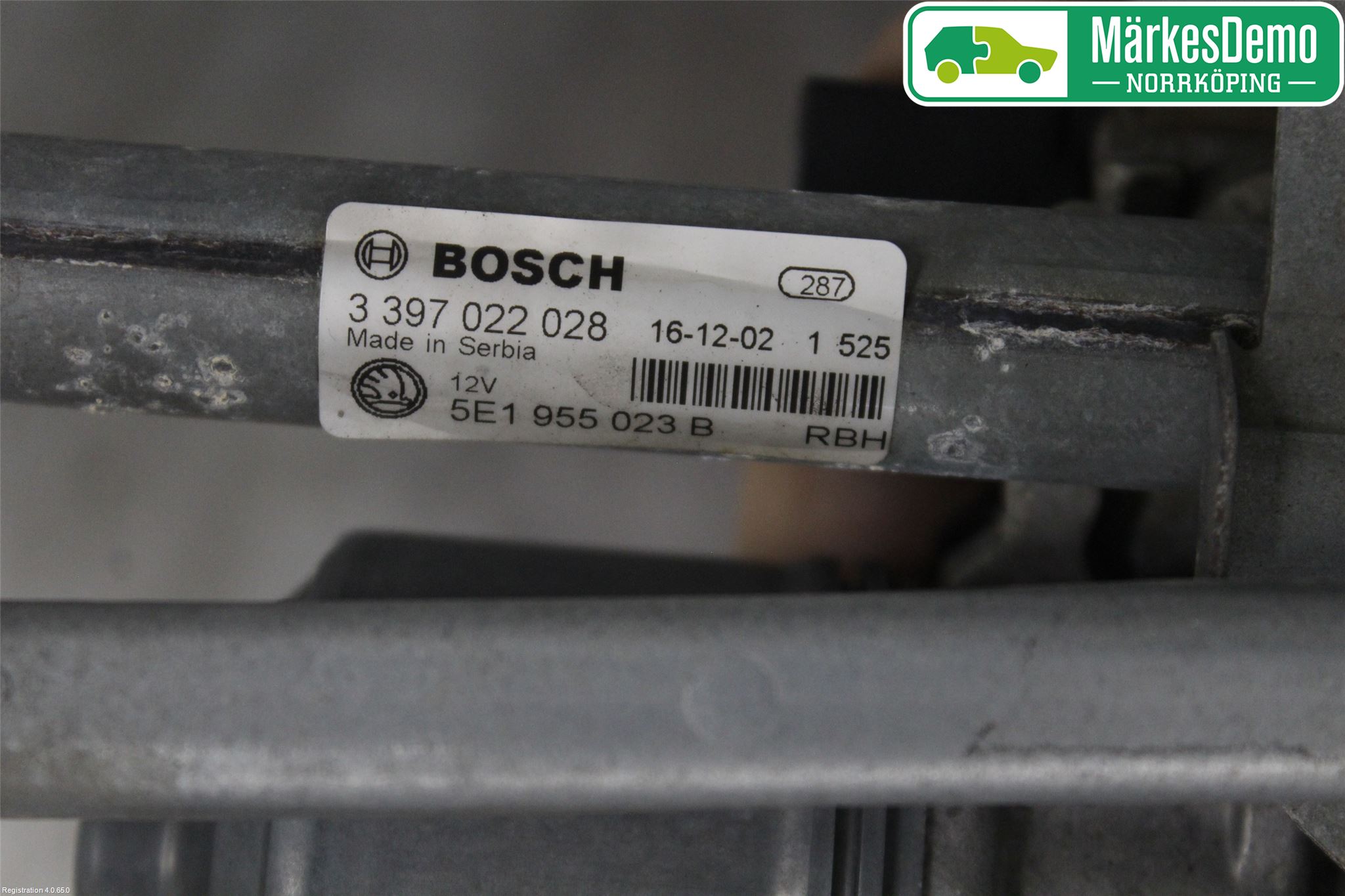 Skoda OCTAVIA (5E) 13-20 Torkarmekanism Vindruta