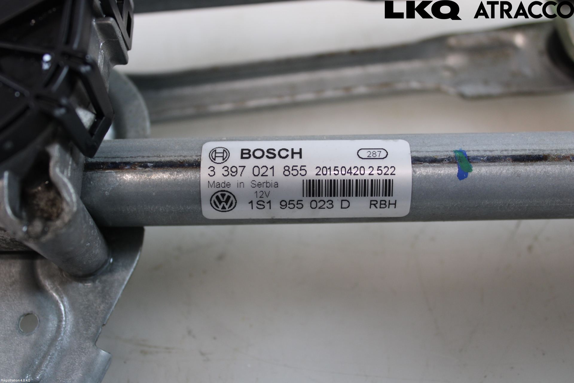 Volkswagen VW UP! / E-UP! Torkarmekanism Vindruta