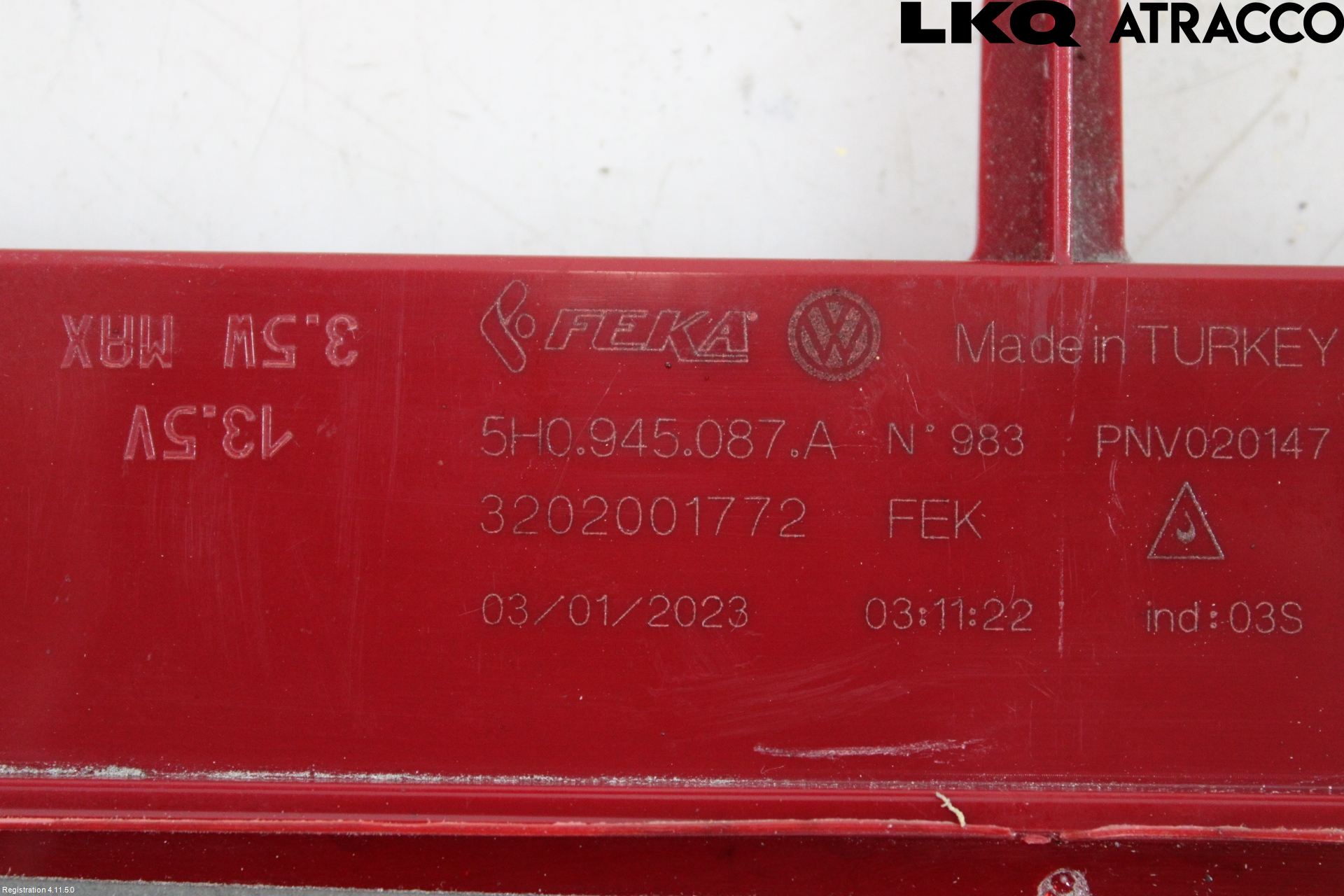 Volkswagen VW ID.4 21- Bromsljus Bakruta