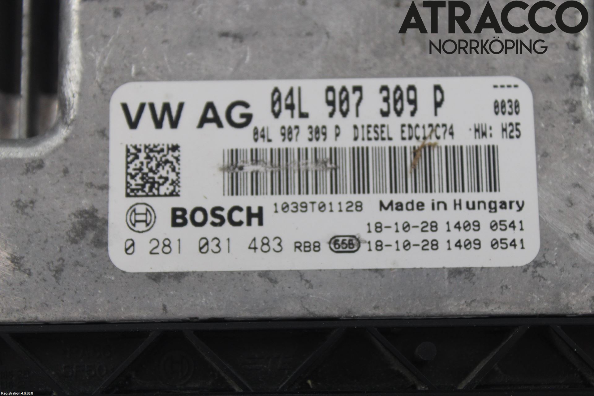Volkswagen VW PASSAT 15-19 Styrenhet Inspump Diesel