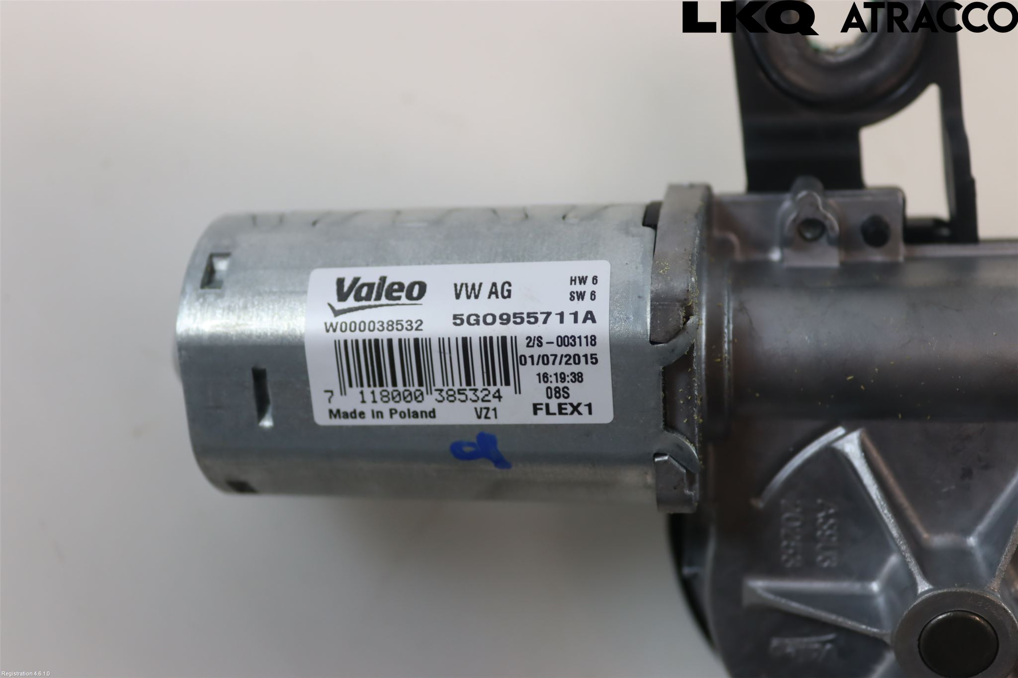Volkswagen VW PASSAT 15-19 Torkarmotor Baklucka