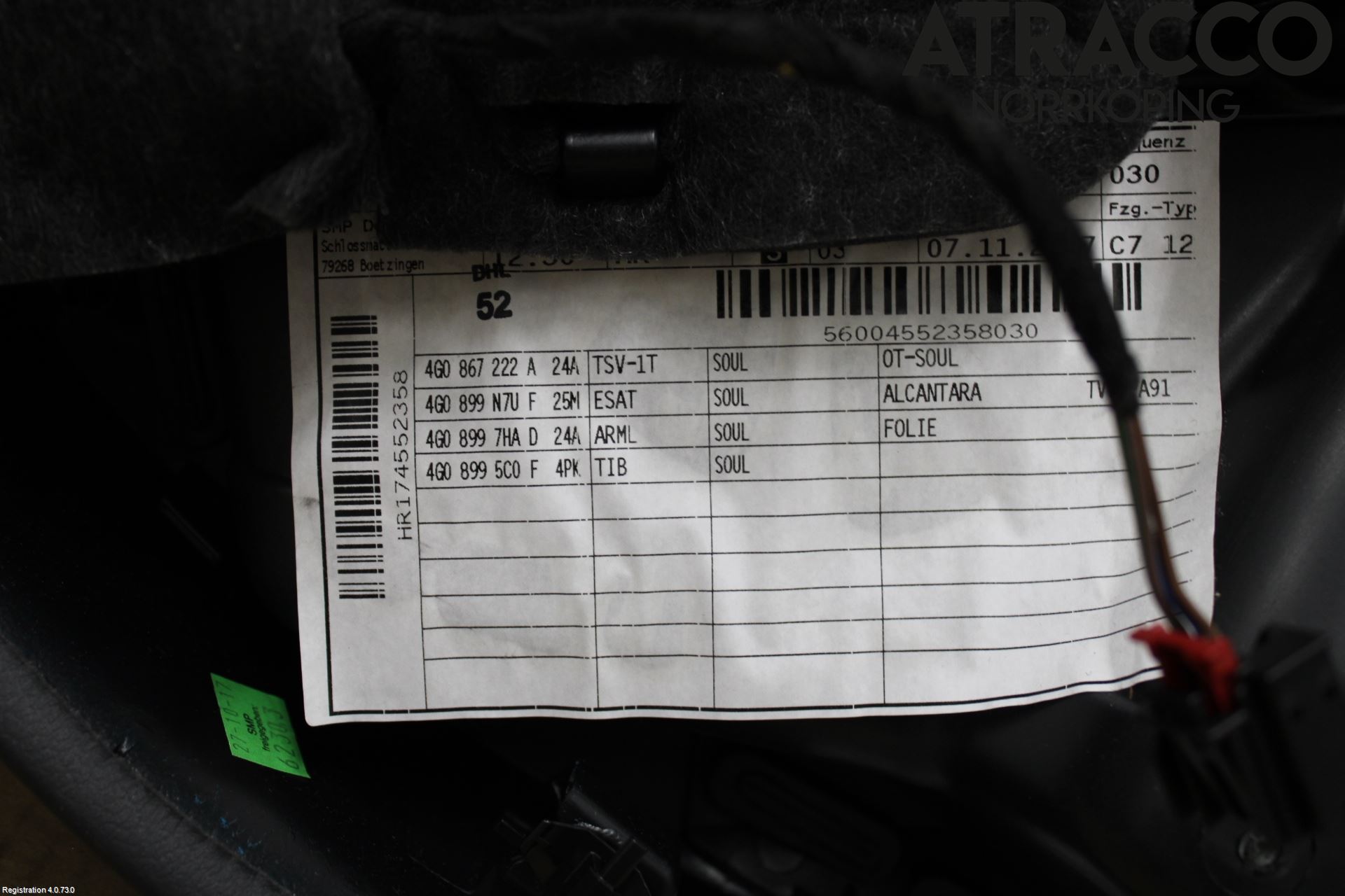 Audi A6 ALLROAD 12-18 Dörrklädsel Hö