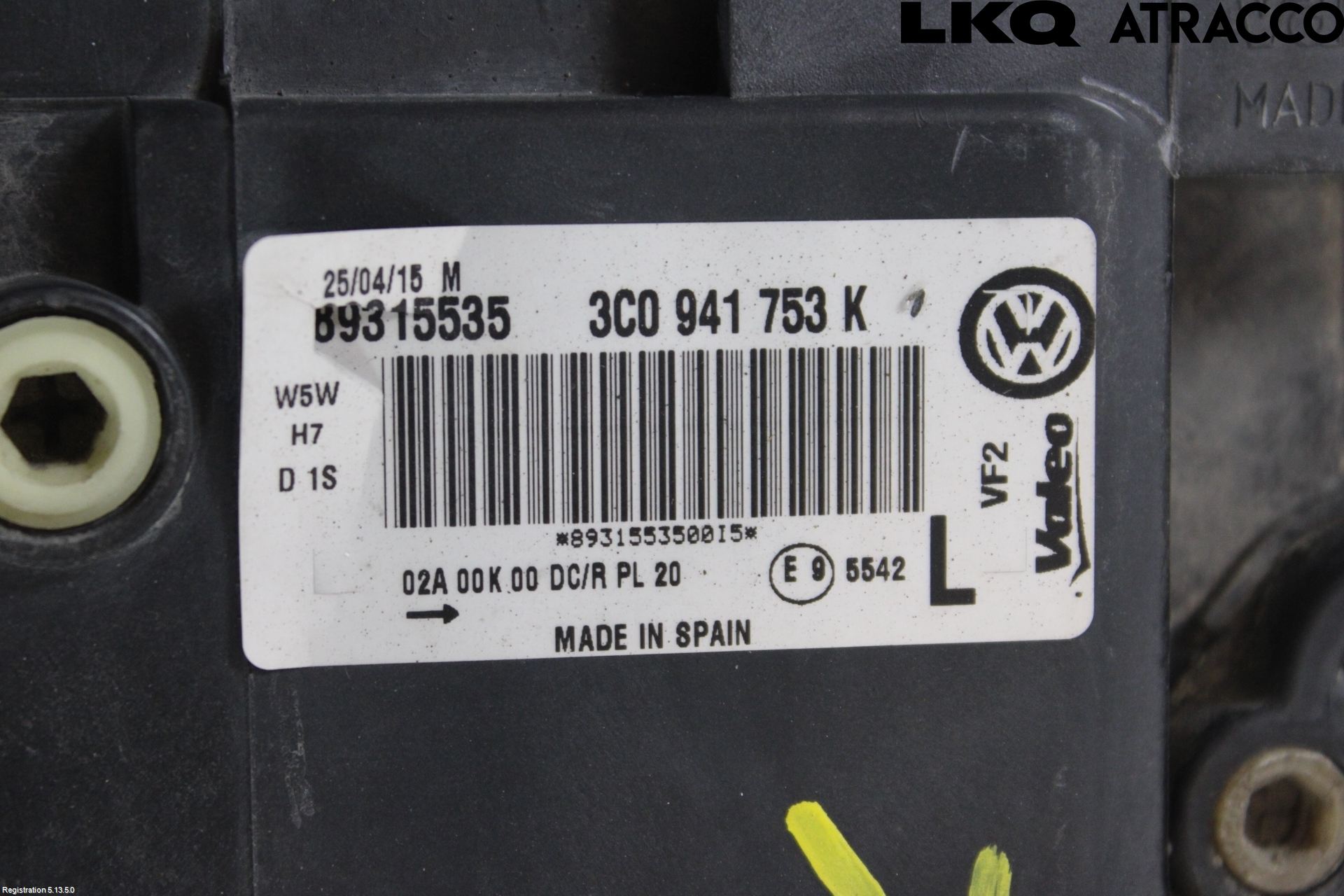 Volkswagen VW PASSAT 05-11 Strålkastare Vänster