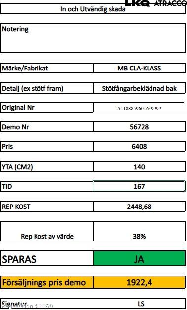 Mercedes-Benz MB CLA-KLASS (C118/X118) 19- Stötfångarbeklädnad Bak