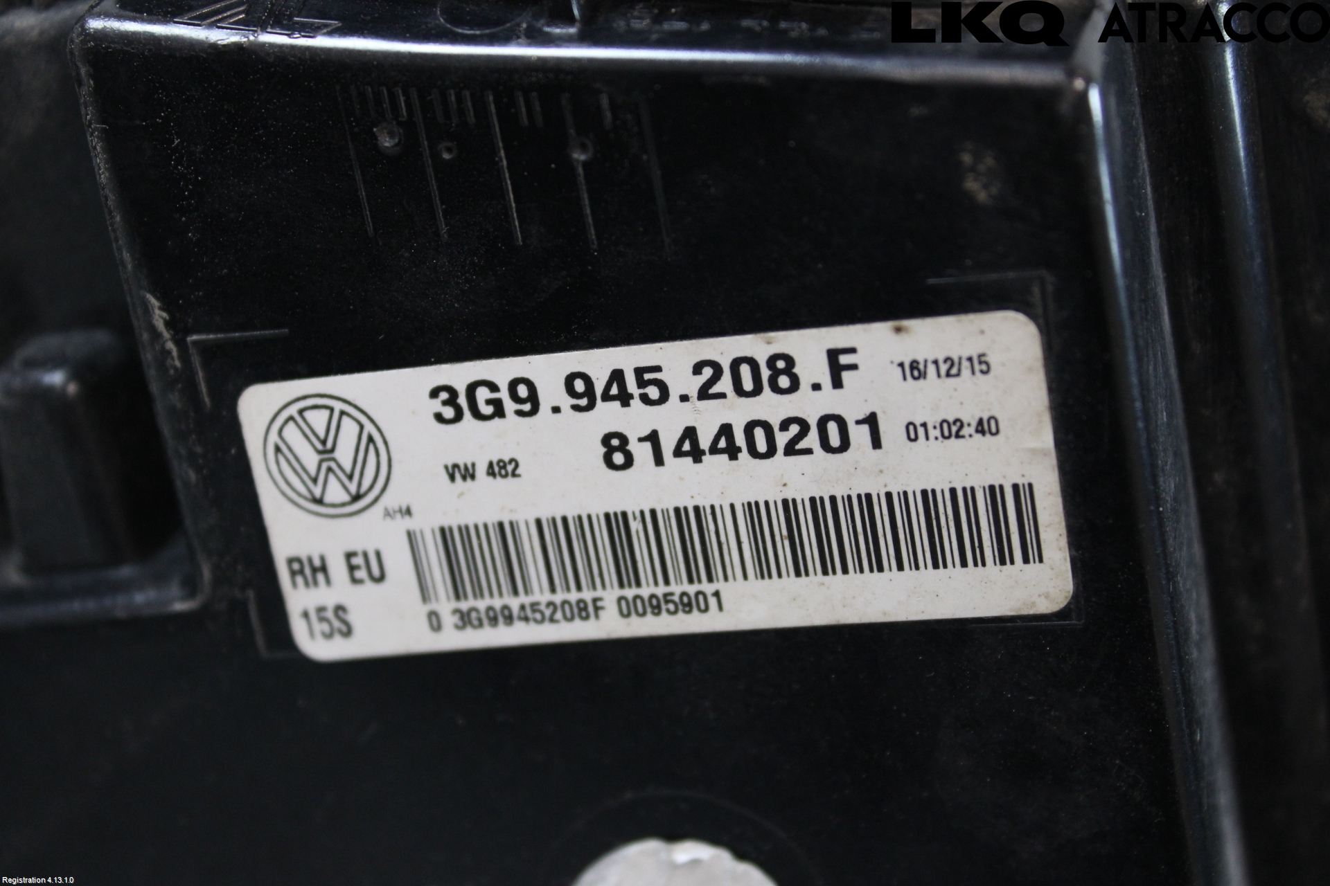 Volkswagen VW PASSAT 15-19 Bakljus Höger