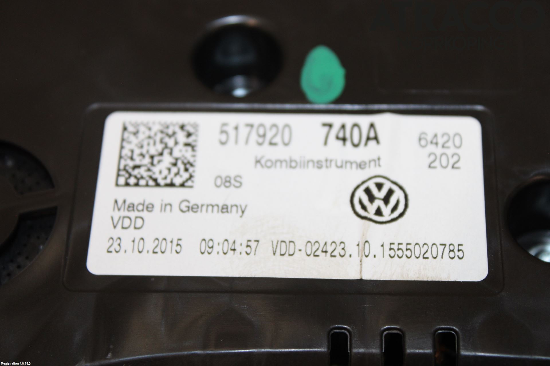 Volkswagen VW GOLF SPORTSVAN 15-20 Instrument Komb