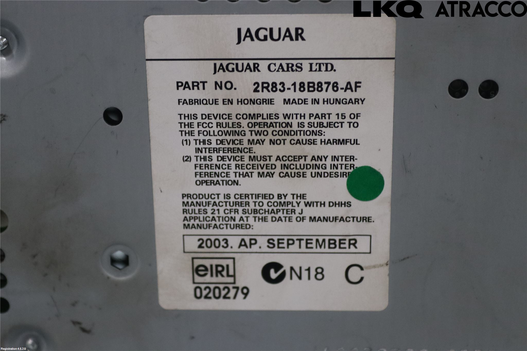Jaguar S-TYPE Cd Radio - Multimediapanel