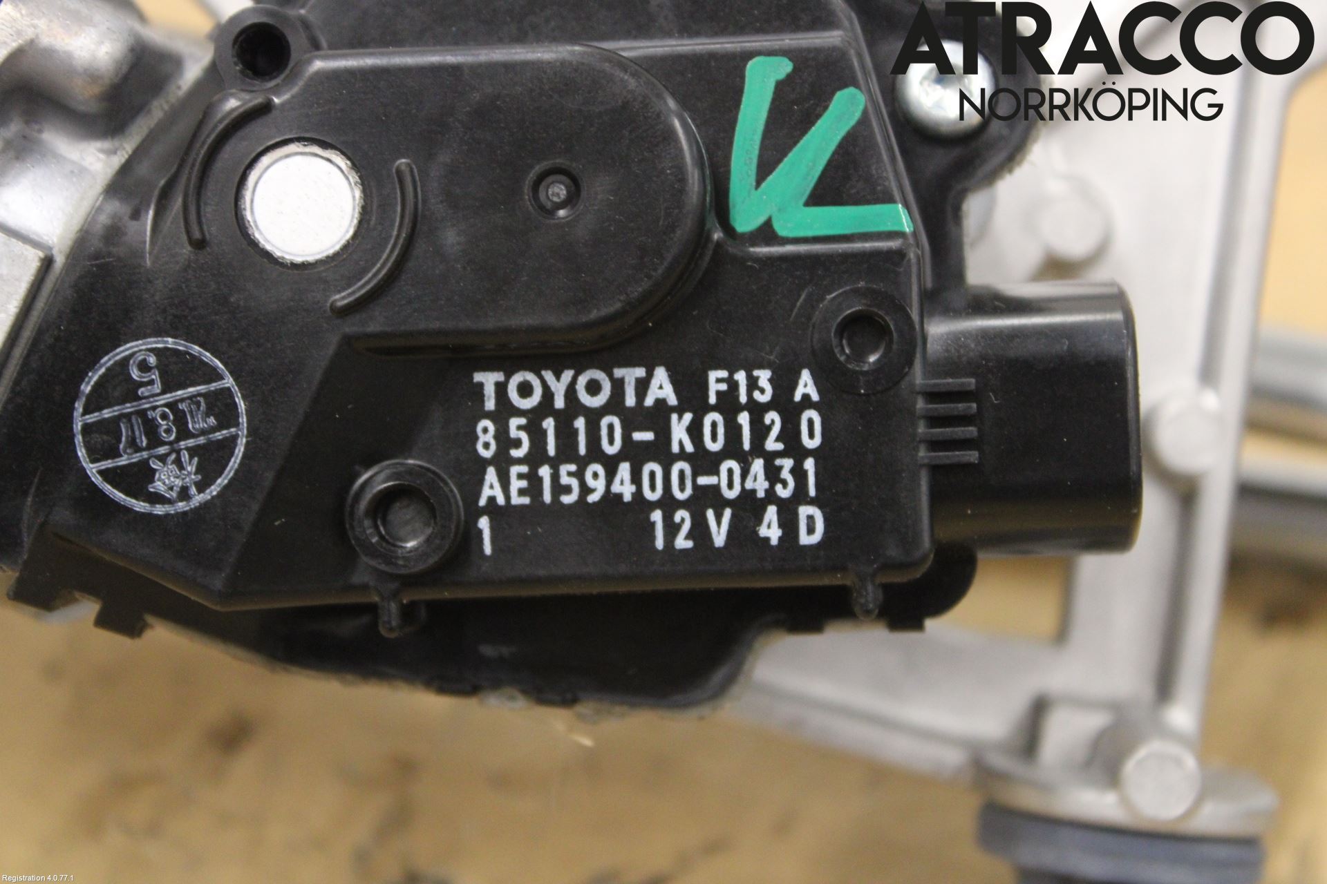 Toyota YARIS XP21 20- Torkarmekanism Vindruta