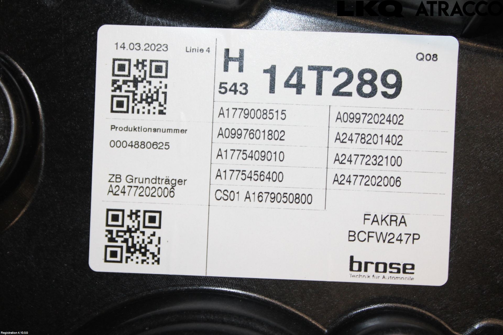 Mercedes-Benz MB EQA (H243) 21- Fönsterhiss El Kompl