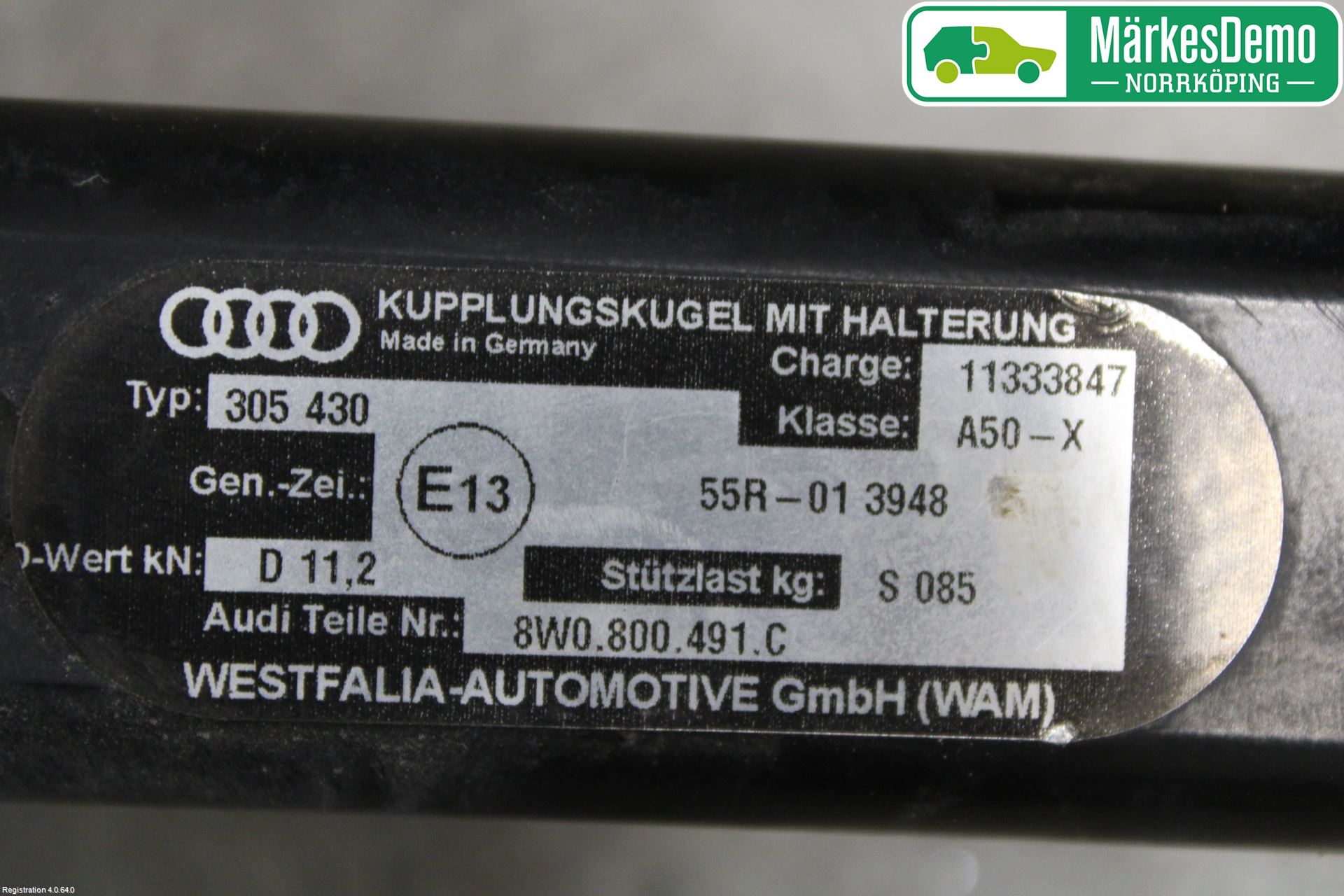 Audi A4/S4 B9 16-19 Dragkrok