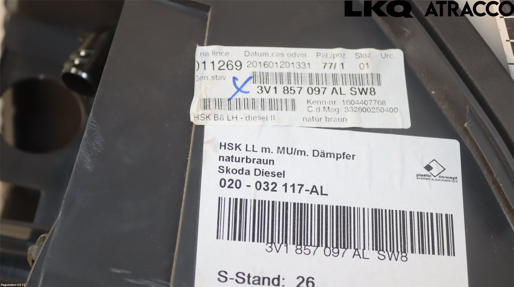 Skoda SUPERB 16-24 Handskfack
