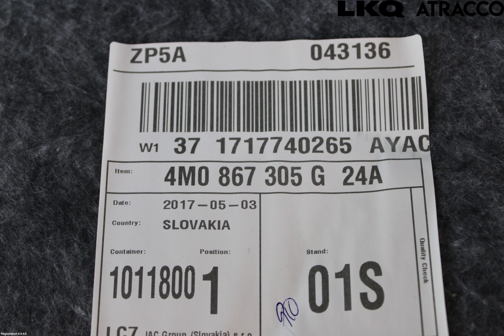 Audi Q7/SQ7 Dörrklädsel Vä