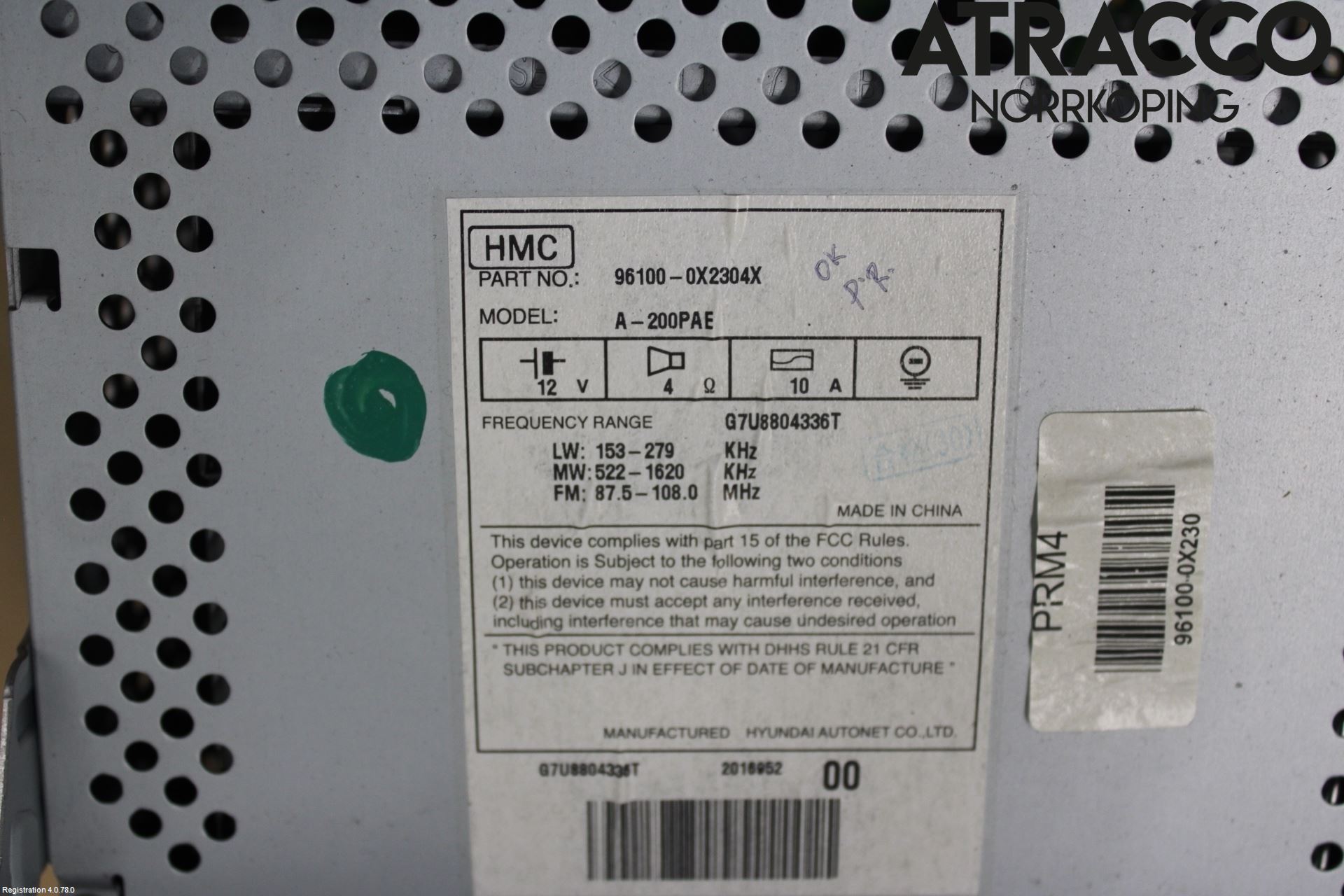 Hyundai i10 PA 08-13 Cd Radio - Multimediapanel