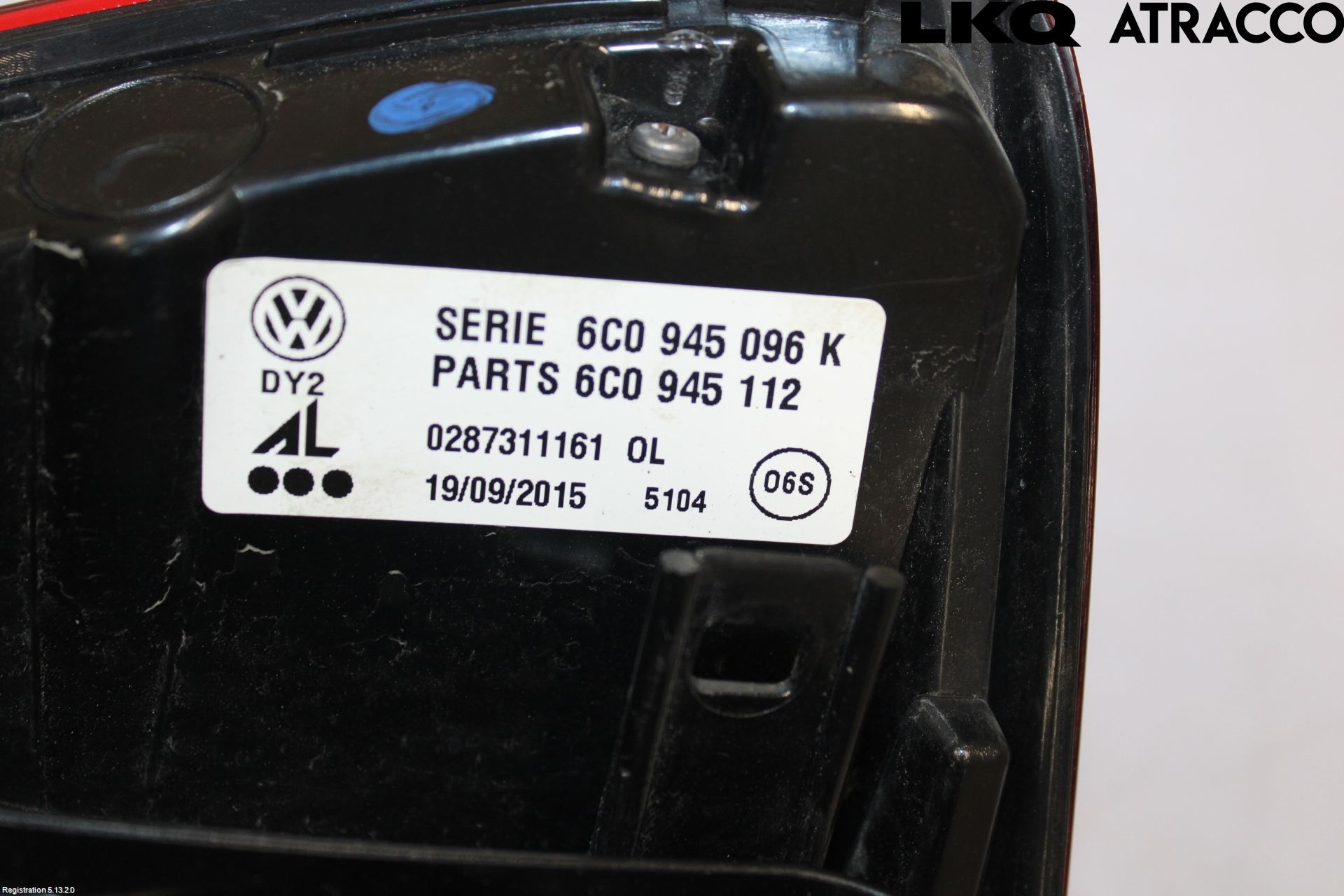 Volkswagen VW POLO 10-17 Bakljus Höger