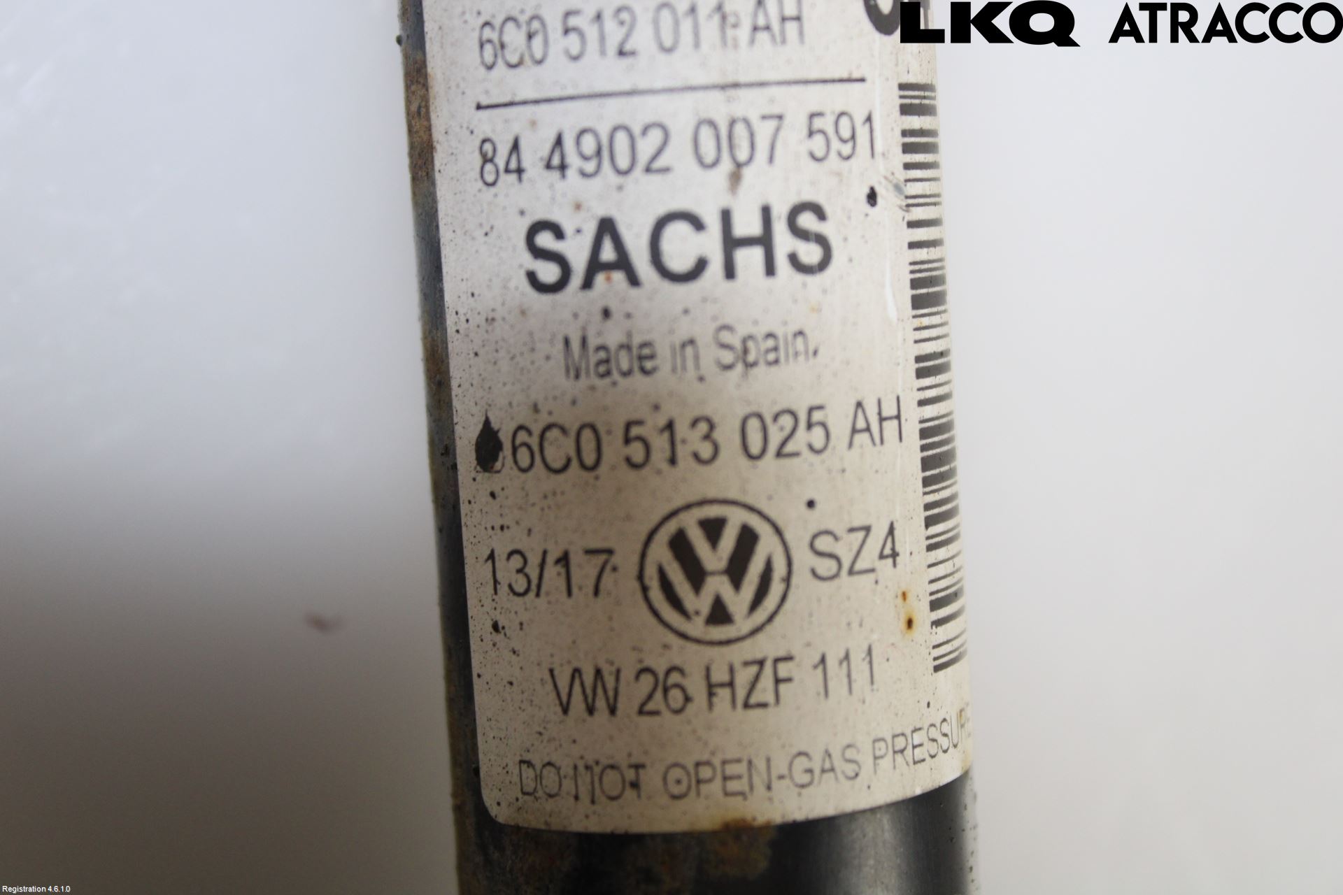 Volkswagen VW POLO 10-17 Stötdämpare Bak