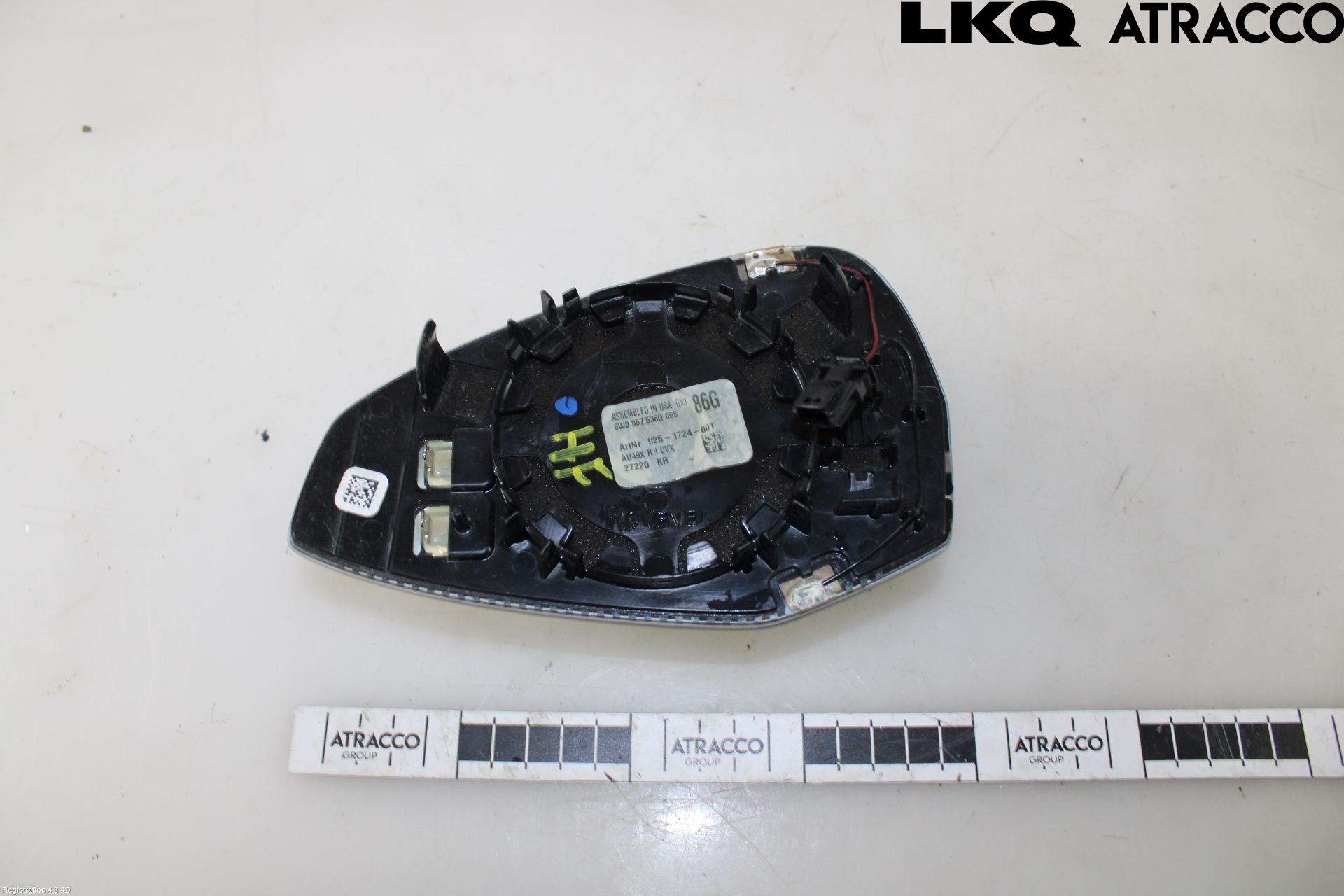 Audi A5 17- Spegelglas Hö