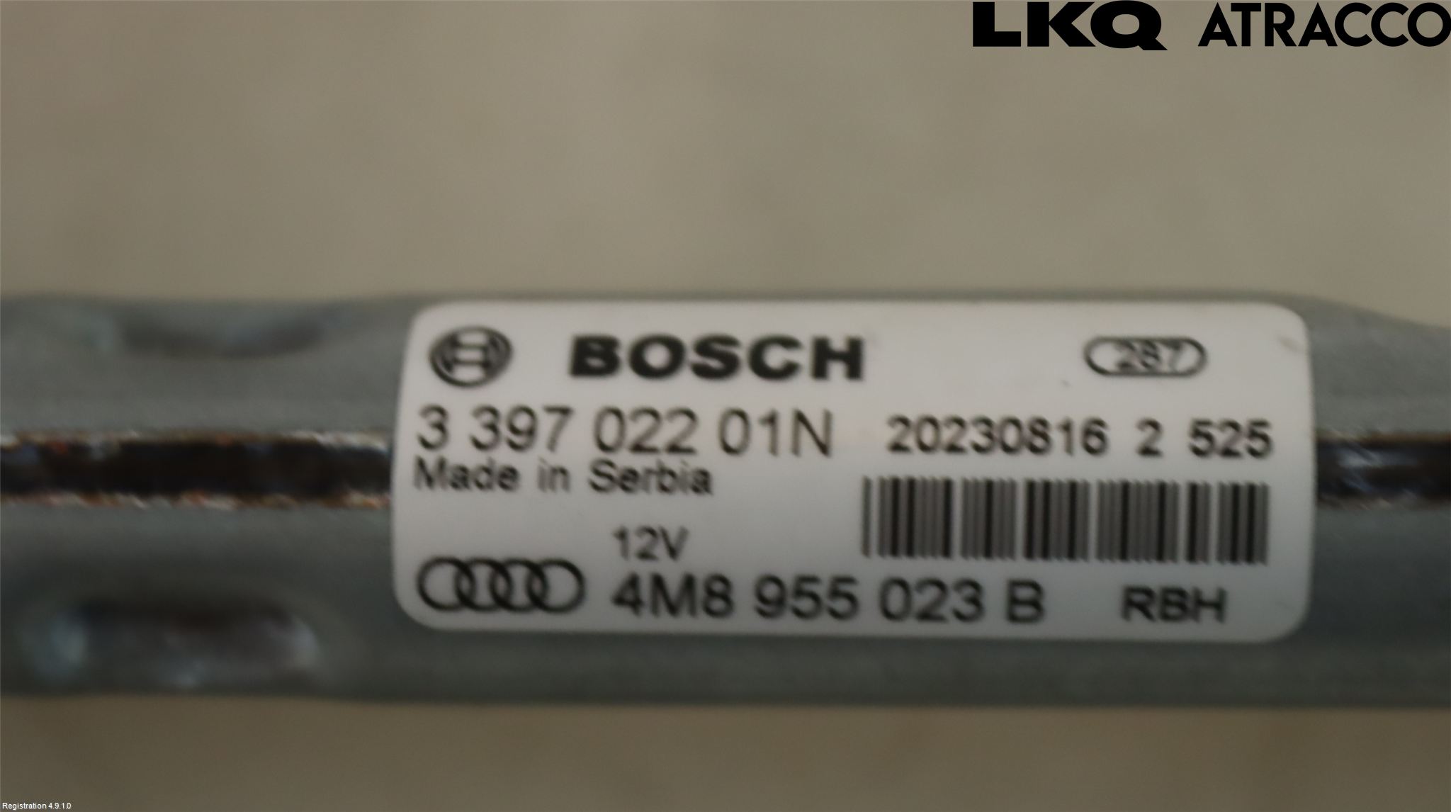 Audi Q7/SQ7 Torkarmekanism Vindruta