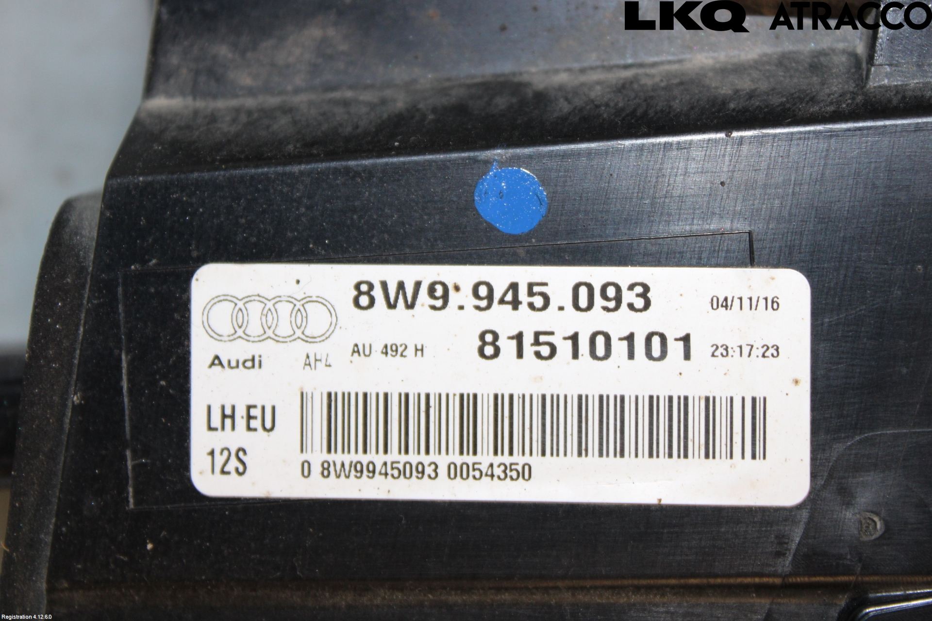 Audi A4/S4 B9 16-19 Bakljus Lucka Vä